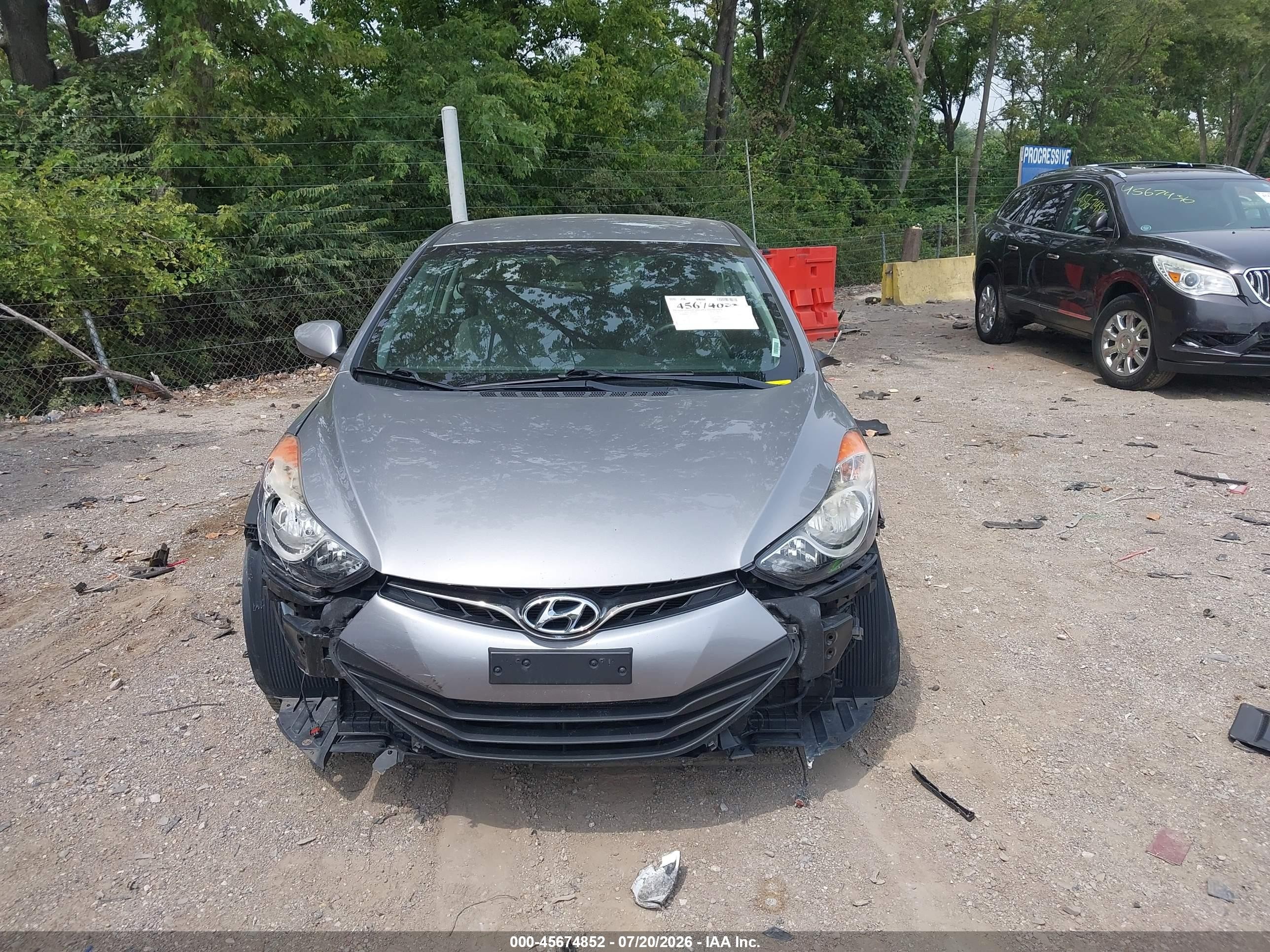 2013 Hyundai Elantra Gs Gray vin: KMHDH6AE2DU022602