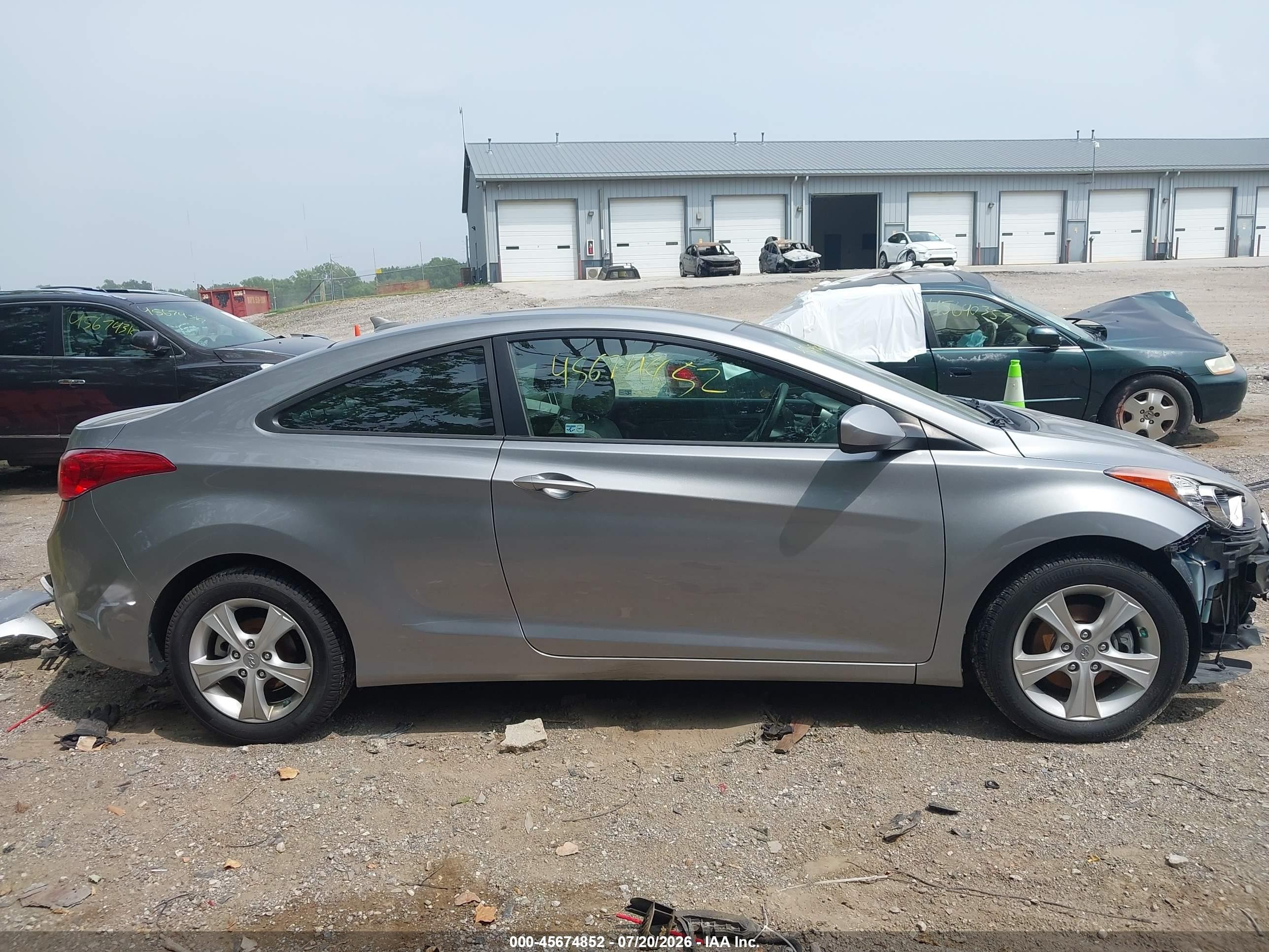 2013 Hyundai Elantra Gs Gray vin: KMHDH6AE2DU022602