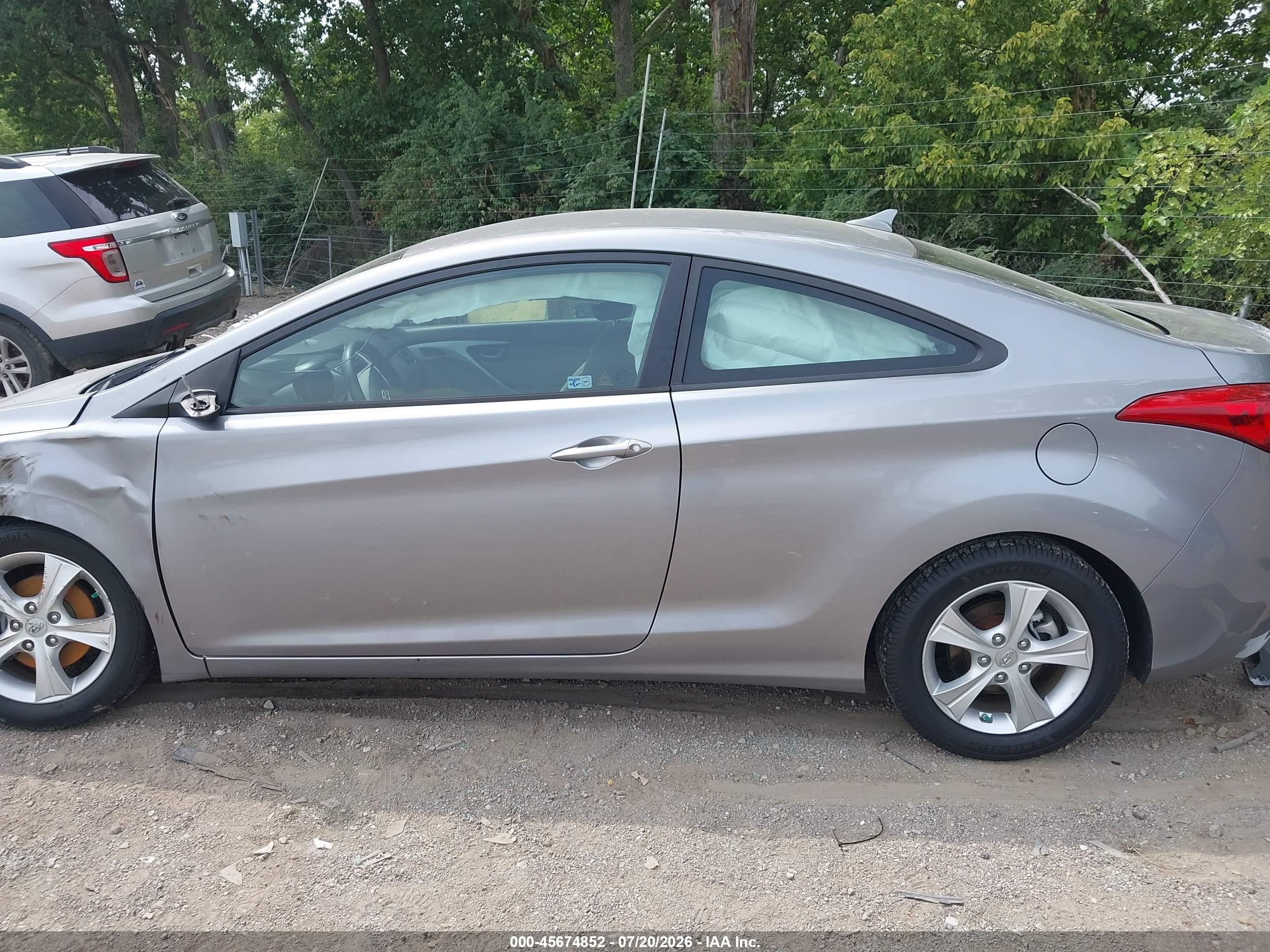 2013 Hyundai Elantra Gs Gray vin: KMHDH6AE2DU022602