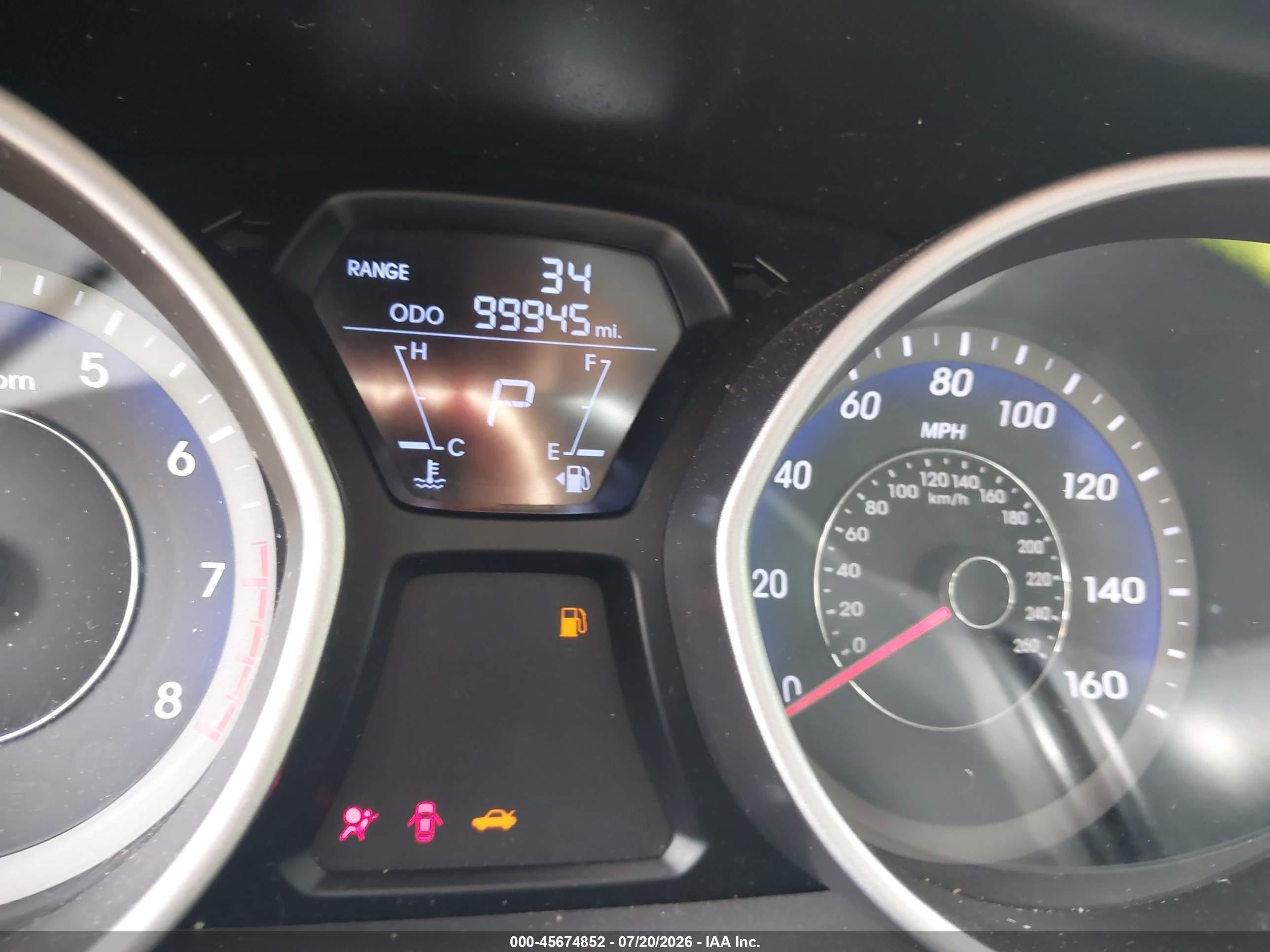 2013 Hyundai Elantra Gs Gray vin: KMHDH6AE2DU022602