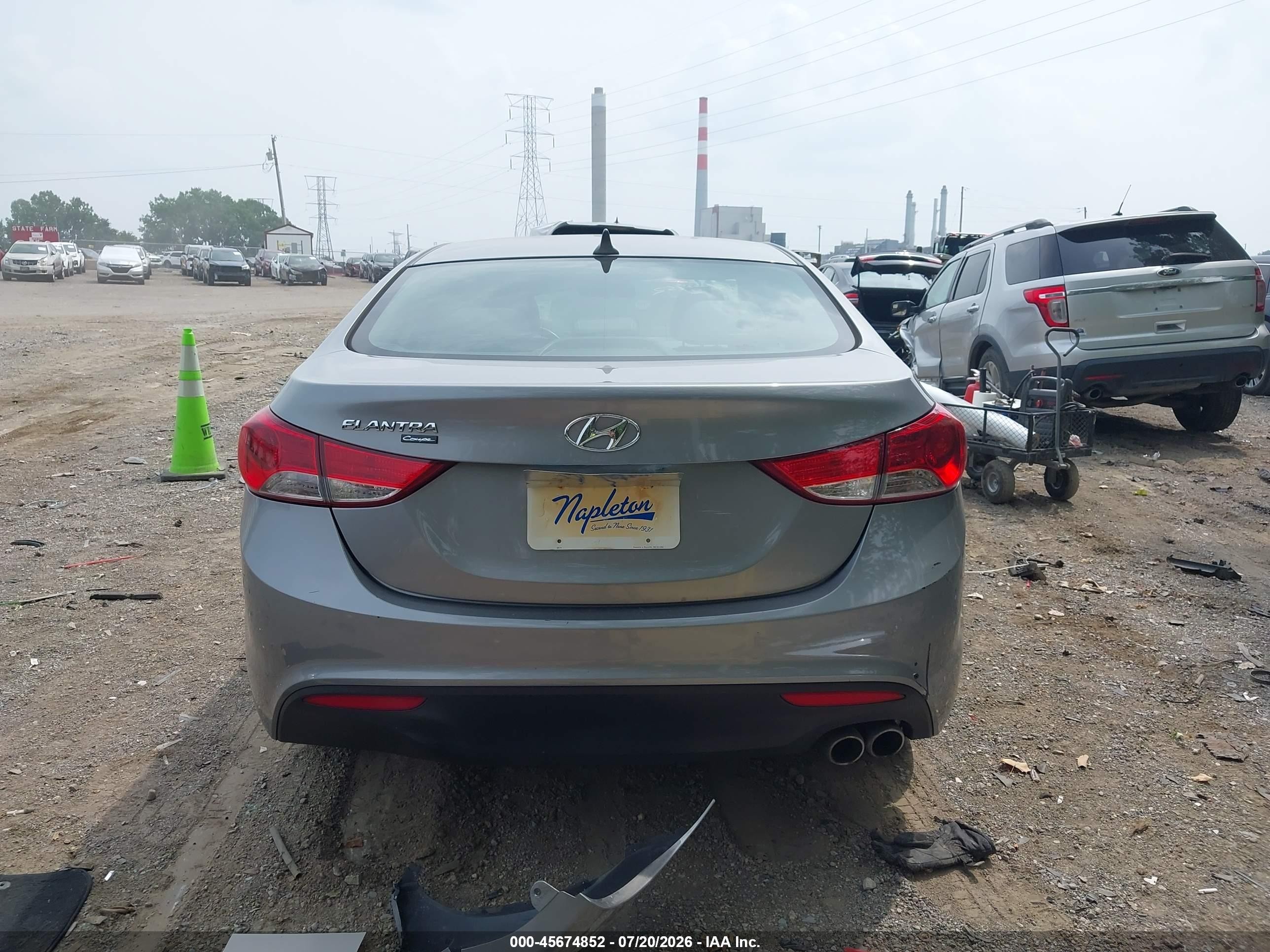 2013 Hyundai Elantra Gs Gray vin: KMHDH6AE2DU022602