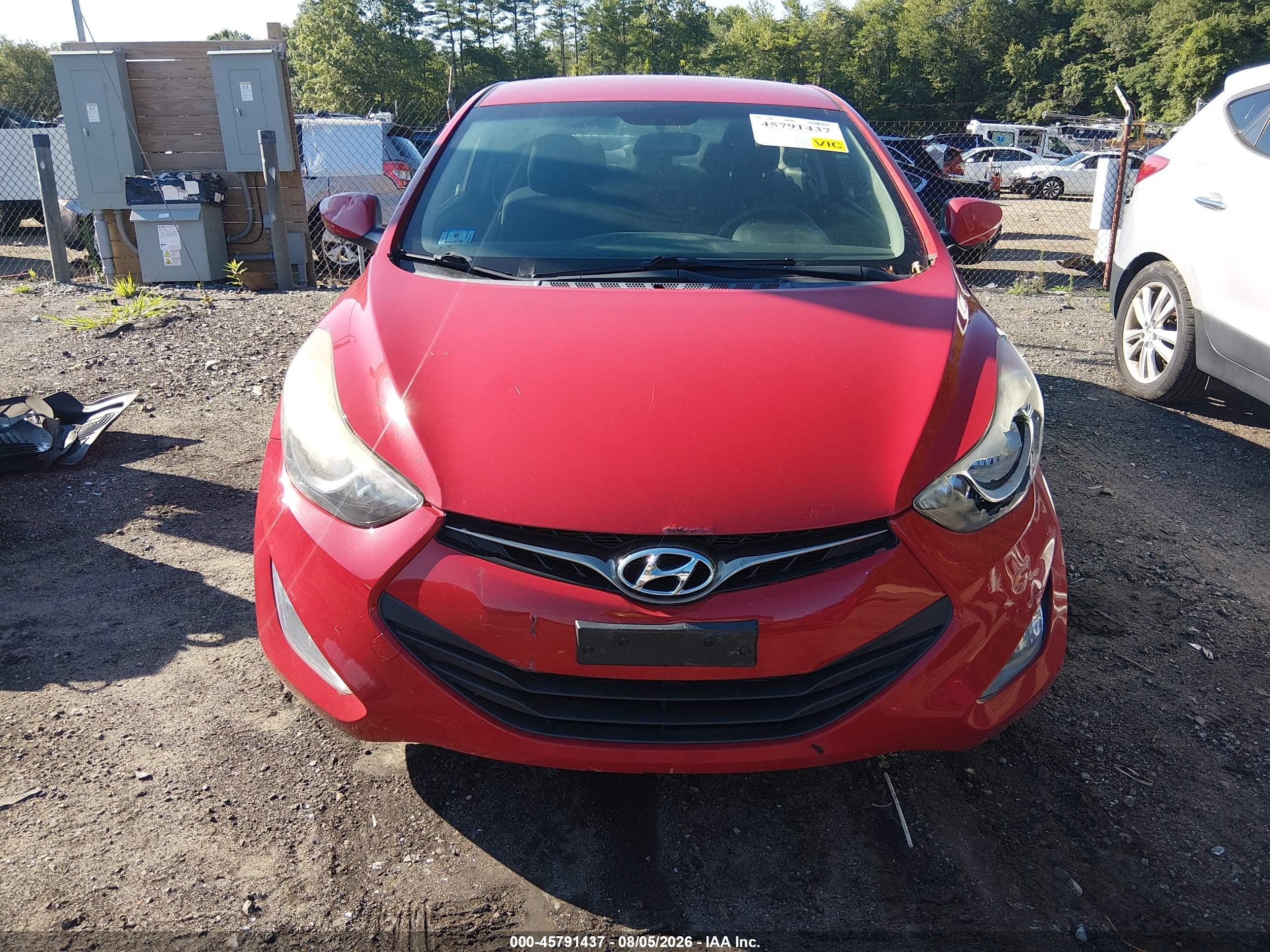 2013 Hyundai Elantra Gs Красный vin: KMHDH6AE3DU006022