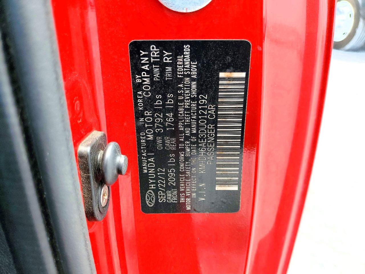2013 Hyundai Elantra Coupe Gs Red vin: KMHDH6AE3DU012192