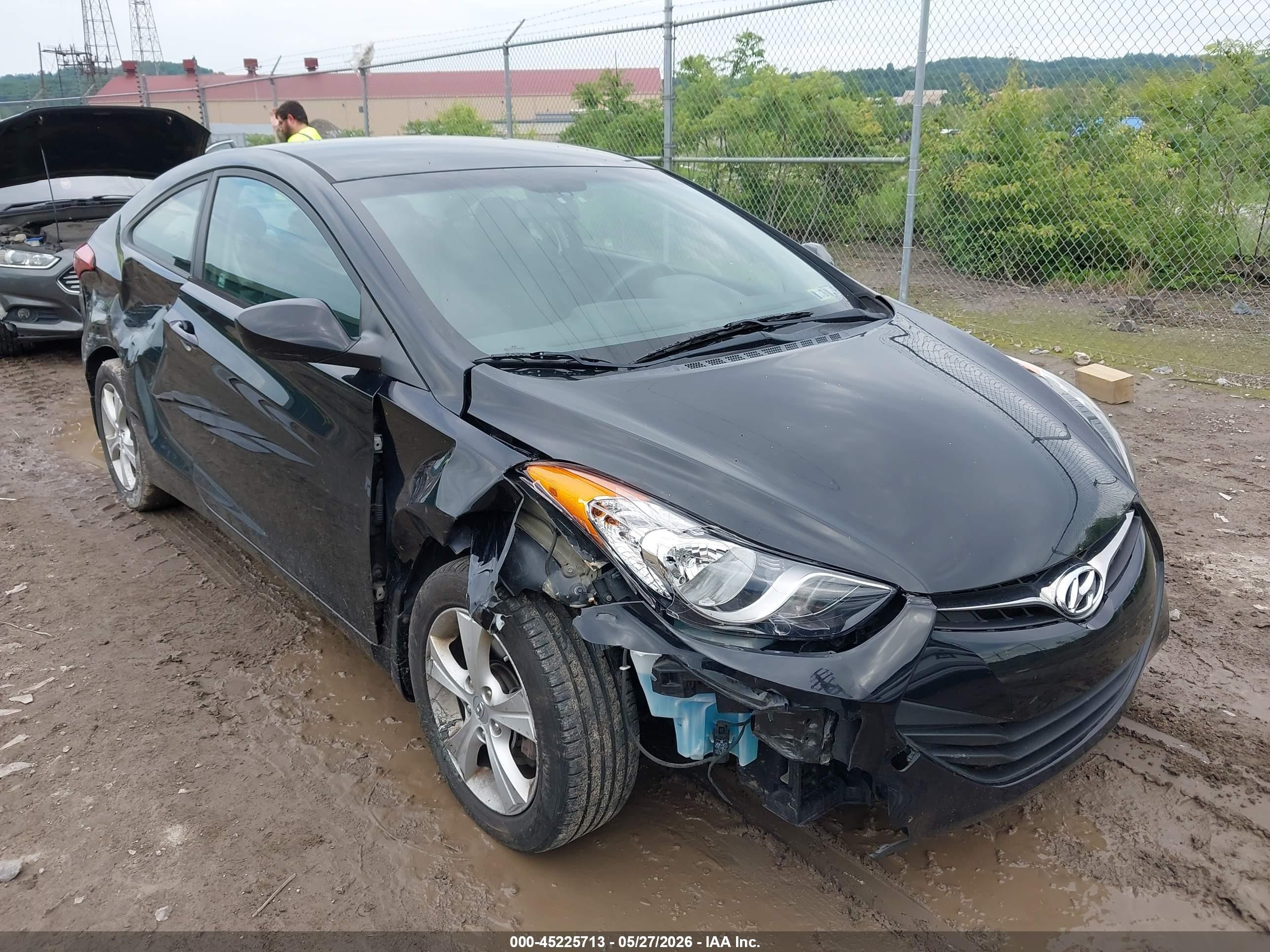 2013 Hyundai Elantra Gs Black vin: KMHDH6AE3DU016503