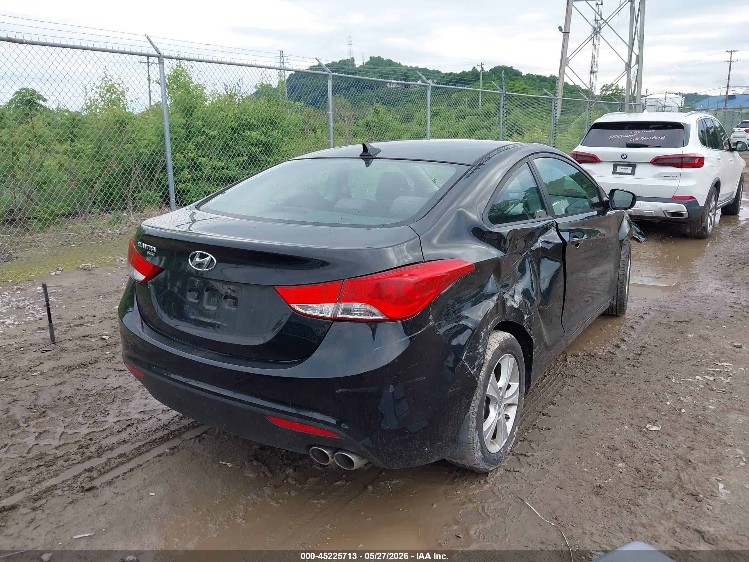 2013 Hyundai Elantra Gs Black vin: KMHDH6AE3DU016503