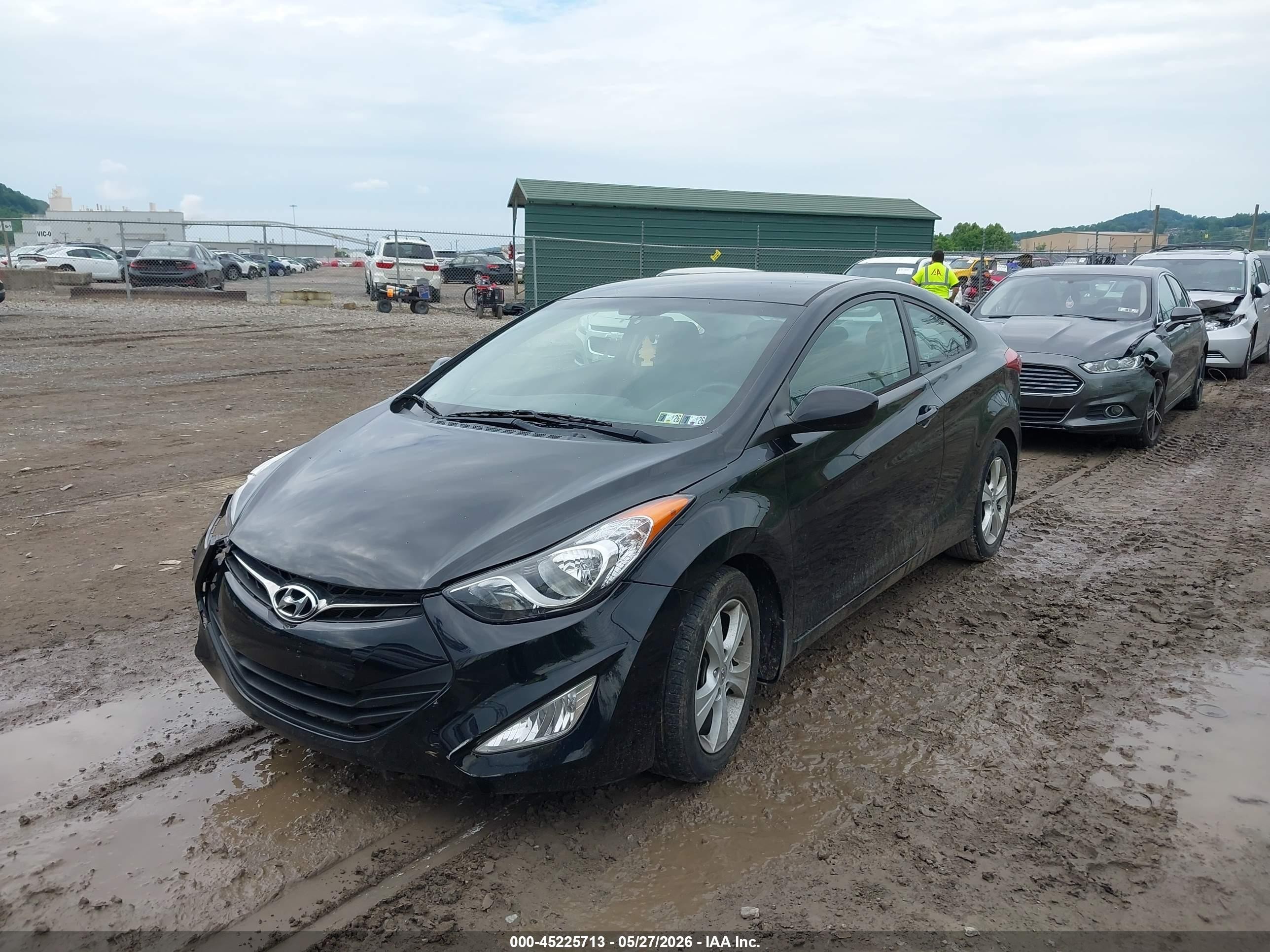 2013 Hyundai Elantra Gs Black vin: KMHDH6AE3DU016503