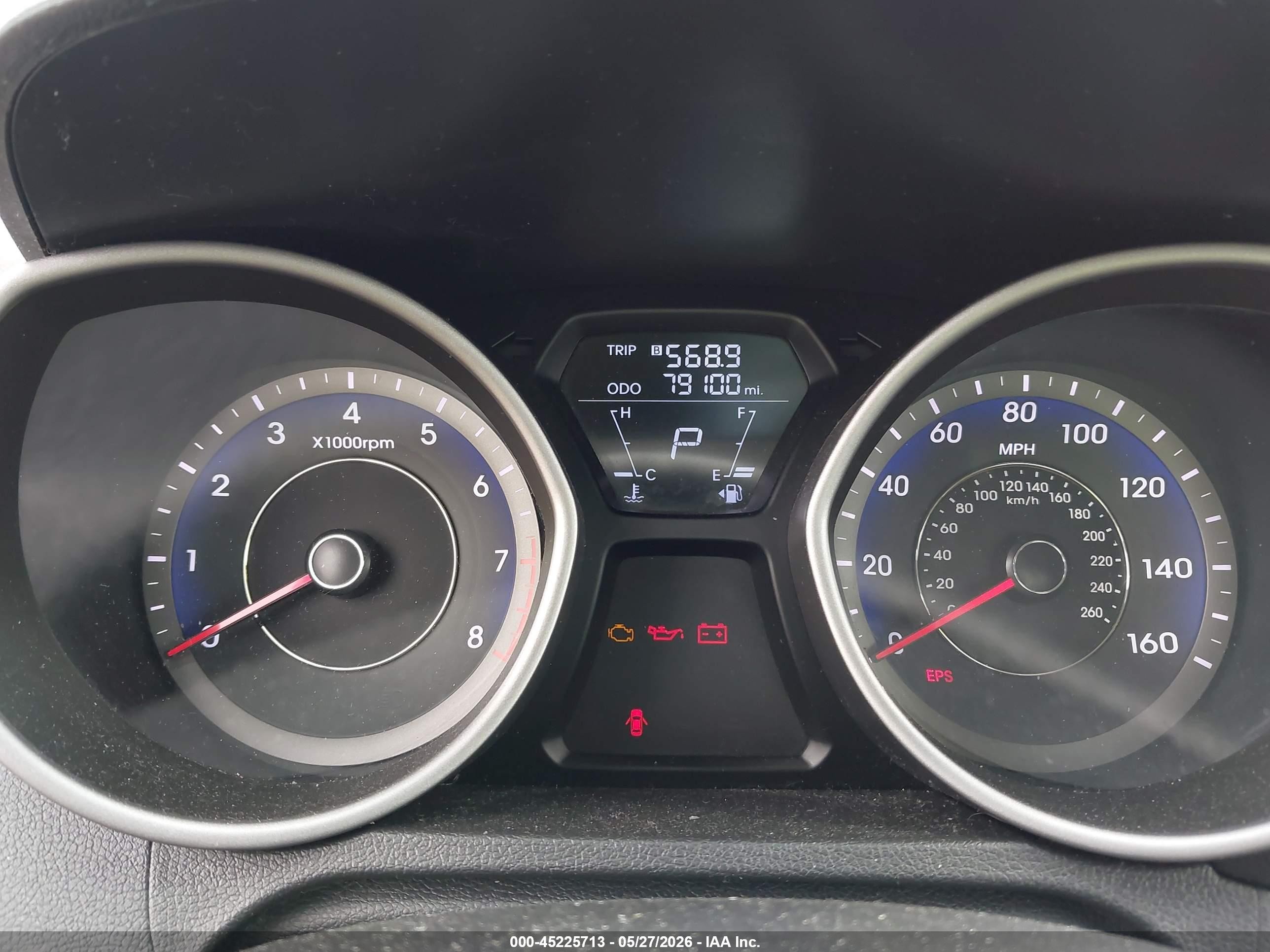 2013 Hyundai Elantra Gs Black vin: KMHDH6AE3DU016503