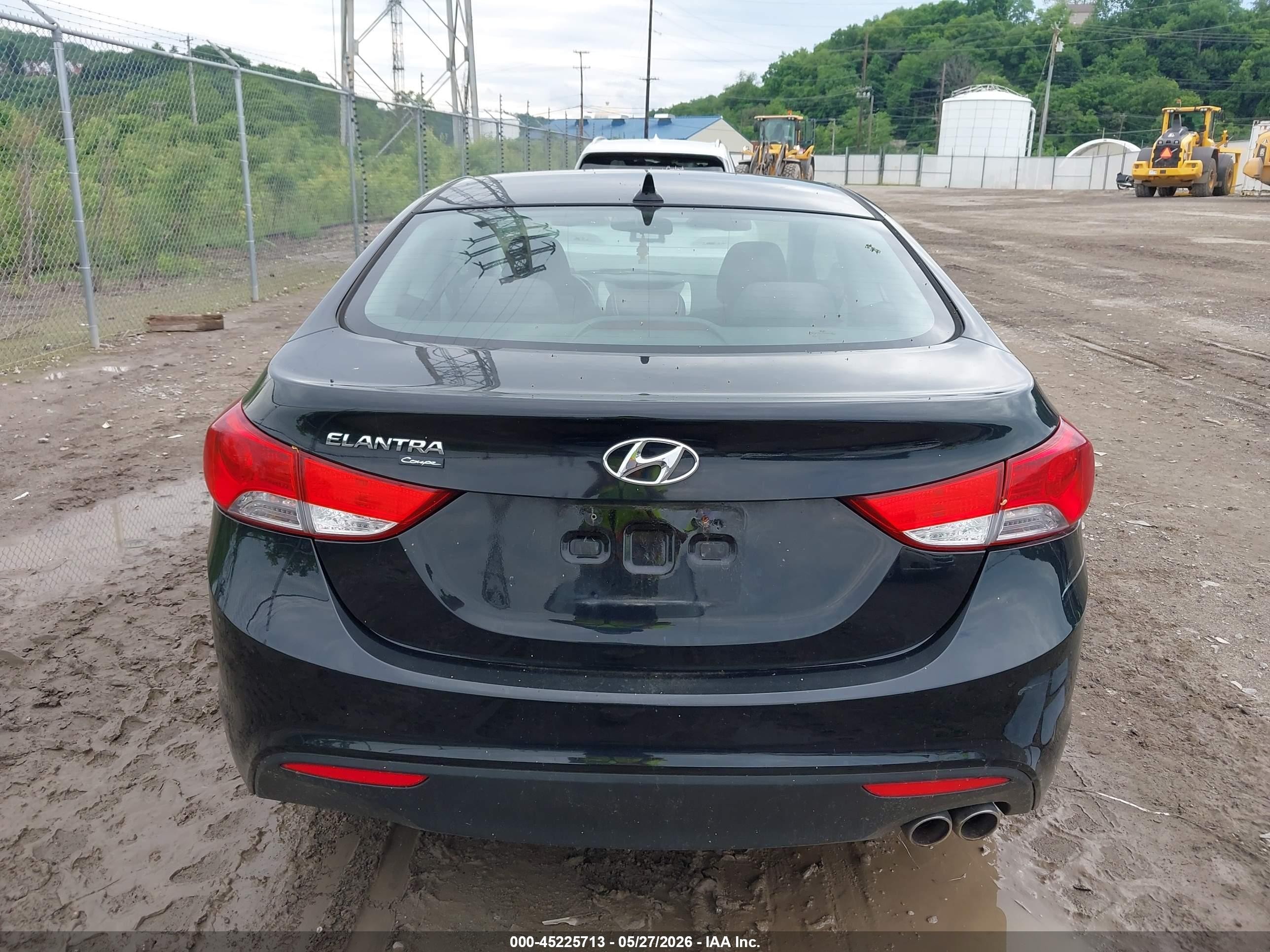 2013 Hyundai Elantra Gs Black vin: KMHDH6AE3DU016503