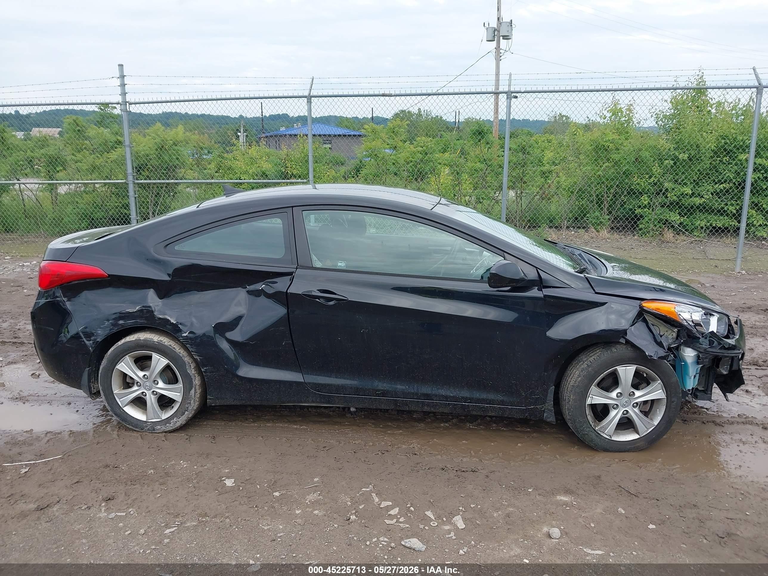 2013 Hyundai Elantra Gs Black vin: KMHDH6AE3DU016503