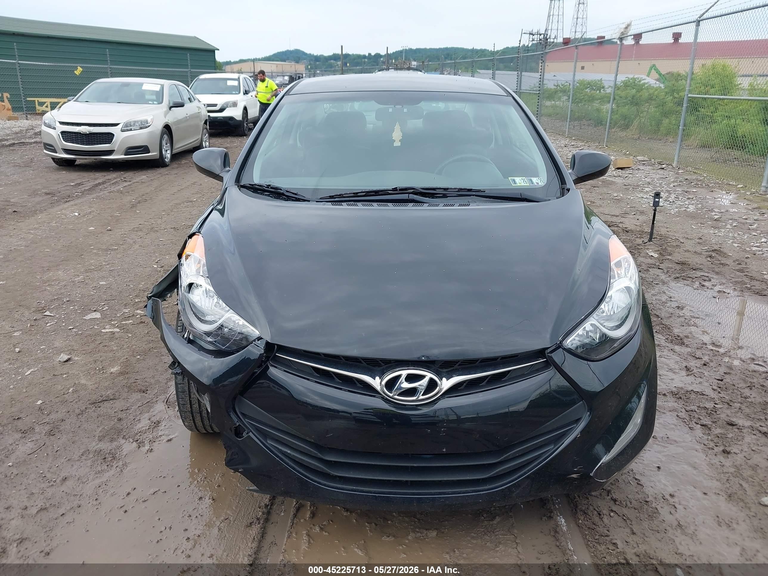 2013 Hyundai Elantra Gs Black vin: KMHDH6AE3DU016503