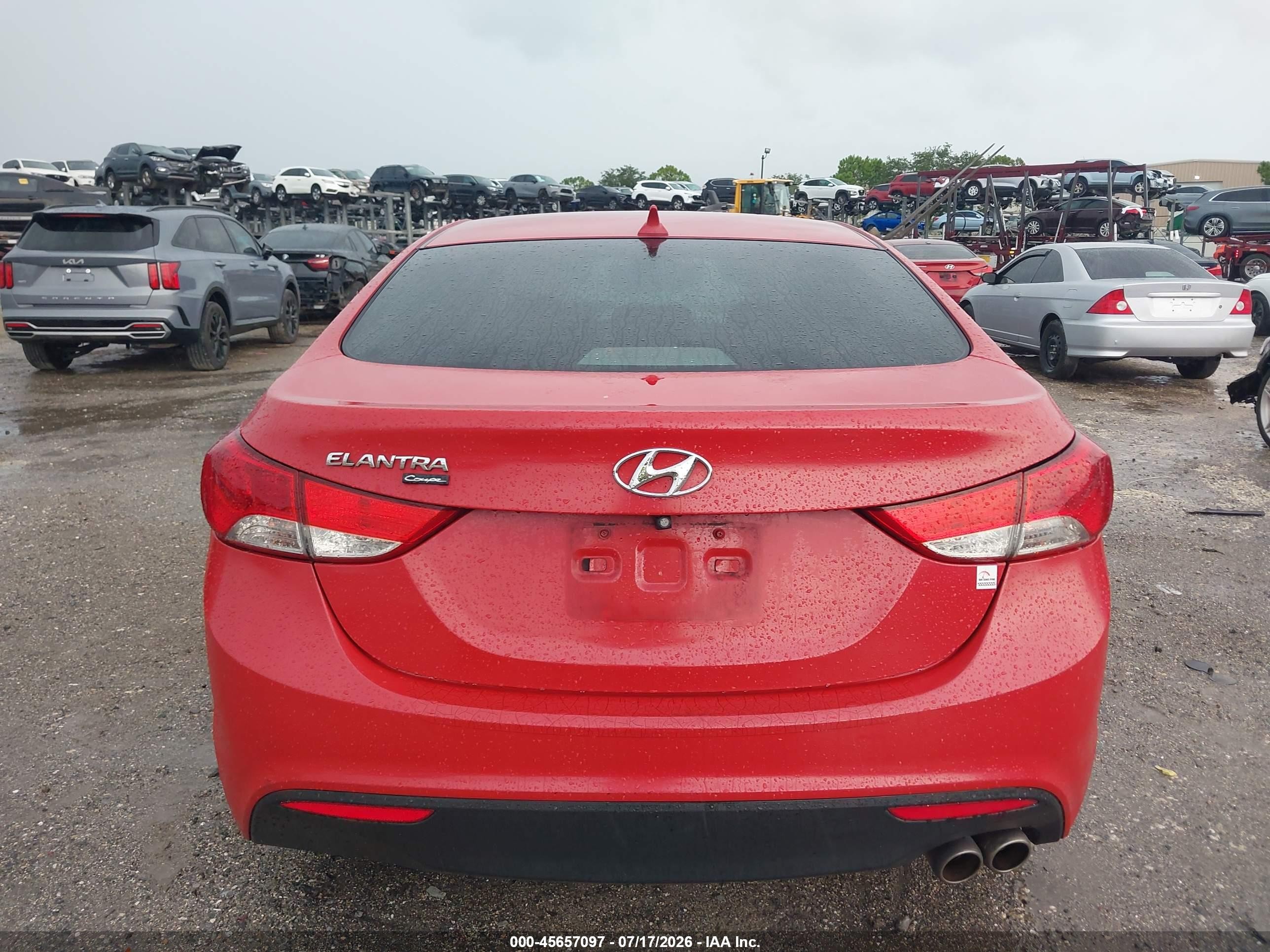 2013 Hyundai Elantra Gs Red vin: KMHDH6AE3DU023239