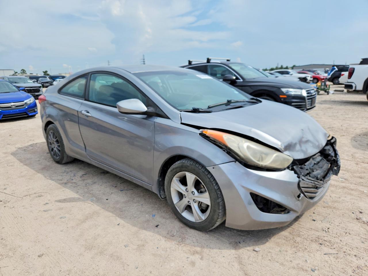 2013 Hyundai Elantra Coupe Gs Gray vin: KMHDH6AE3DU023466