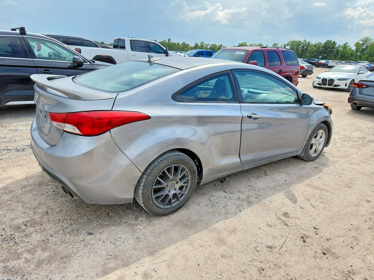 2013 Hyundai Elantra Coupe Gs Gray vin: KMHDH6AE3DU023466