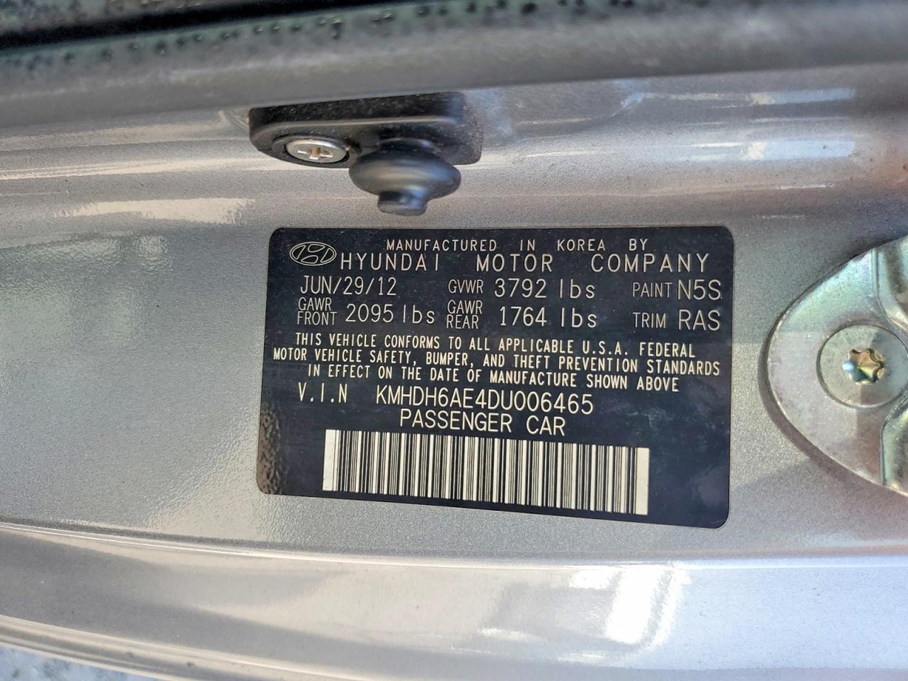2013 Hyundai Elantra Coupe Se Gray vin: KMHDH6AE4DU006465