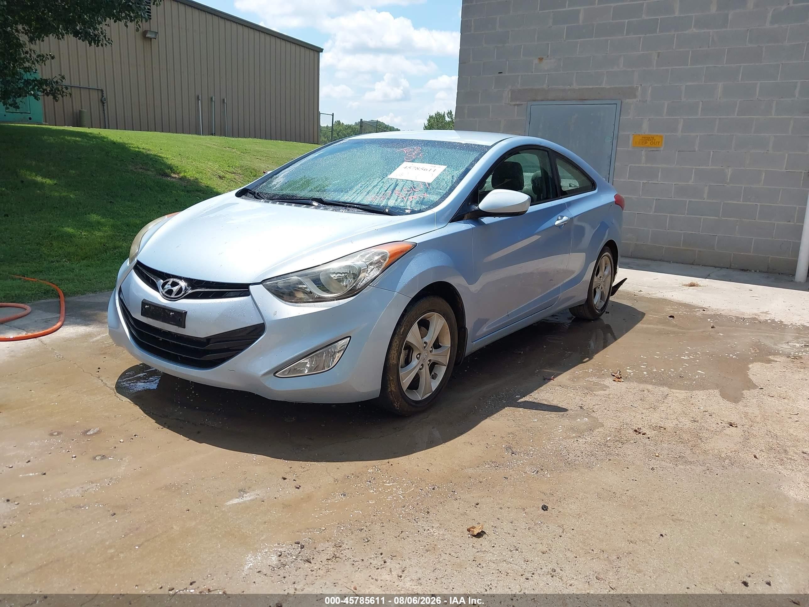 2013 Hyundai Elantra Gs Light Blue vin: KMHDH6AE4DU008331