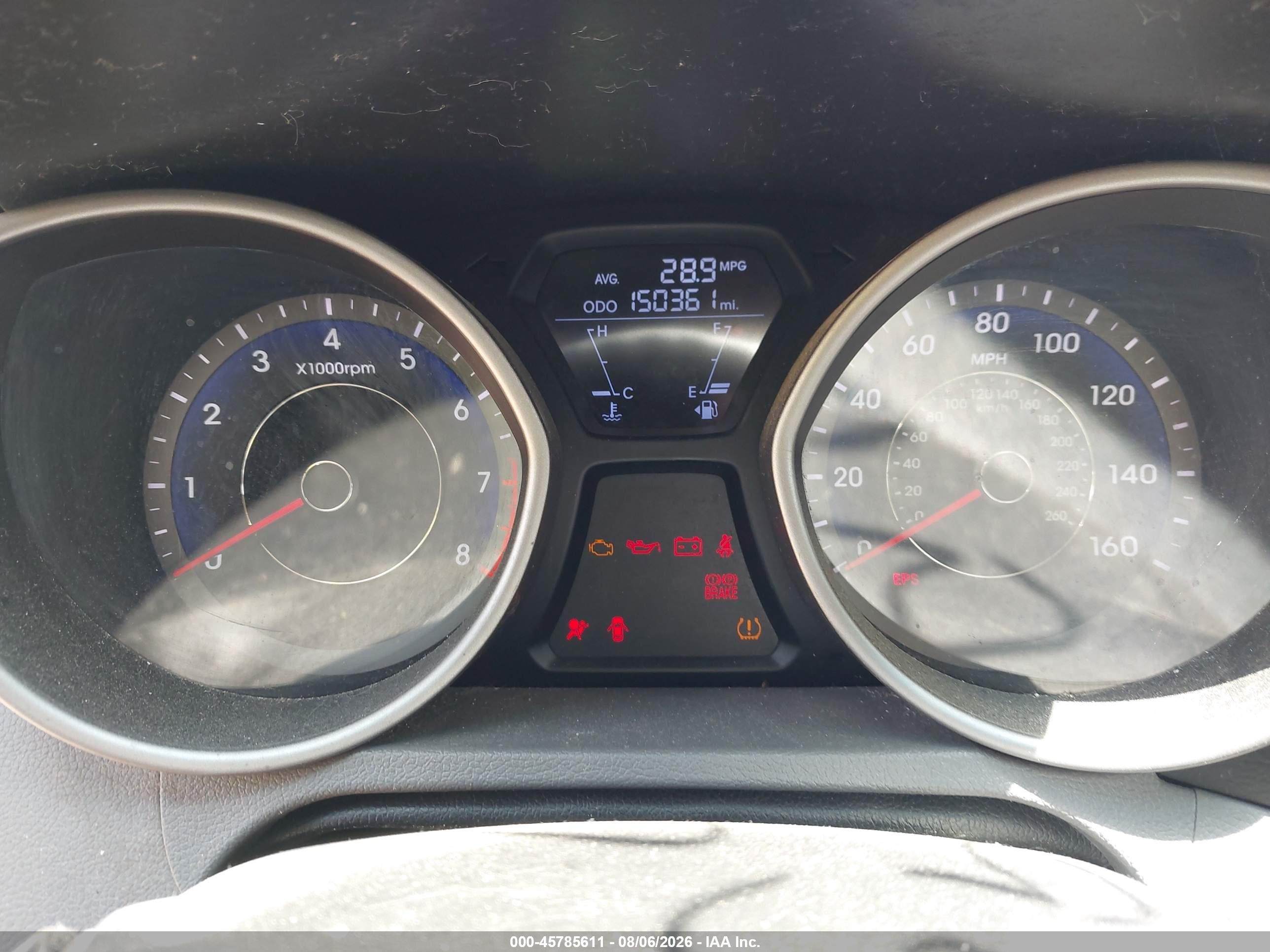 2013 Hyundai Elantra Gs Light Blue vin: KMHDH6AE4DU008331