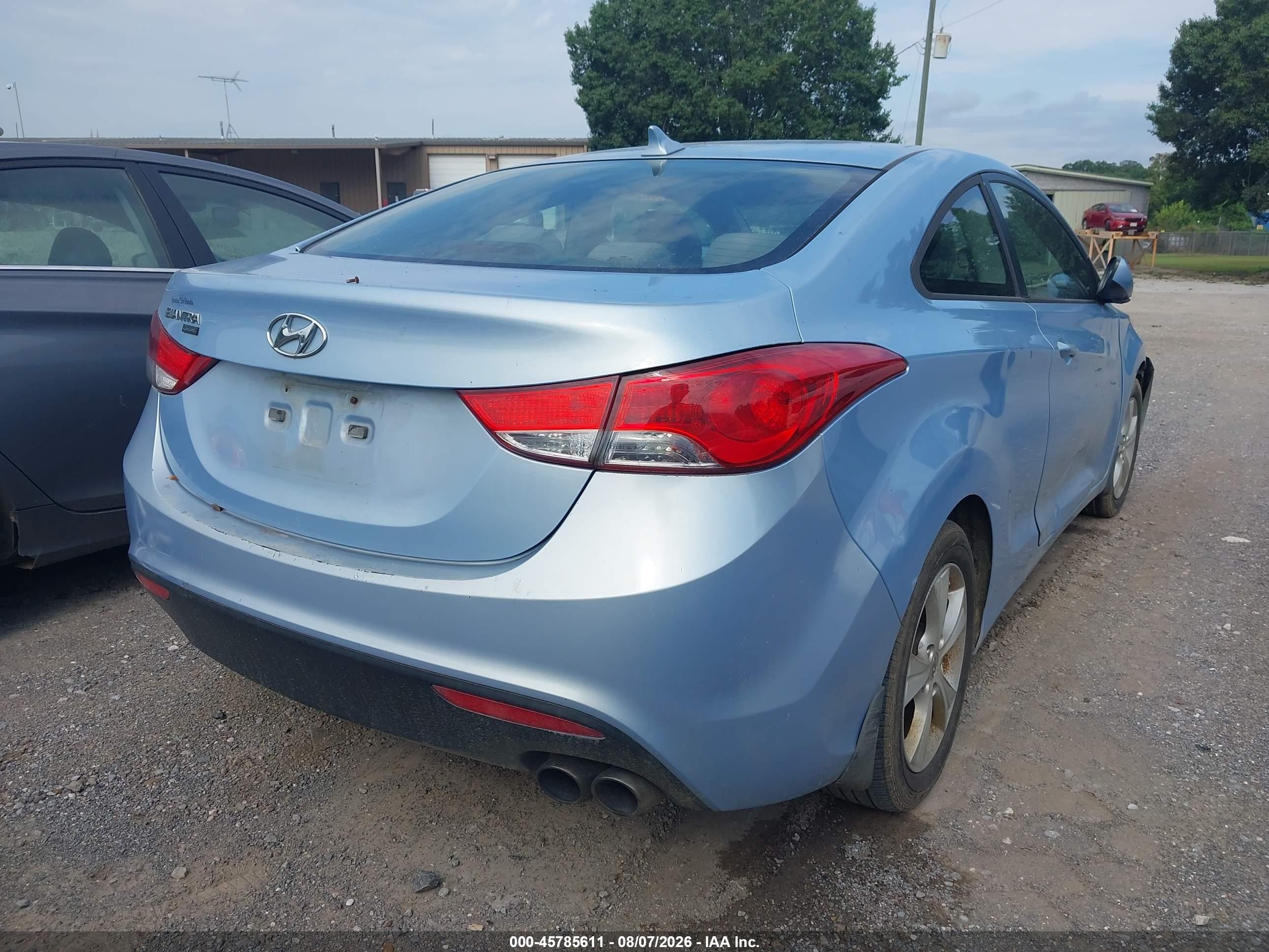 2013 Hyundai Elantra Gs Light Blue vin: KMHDH6AE4DU008331