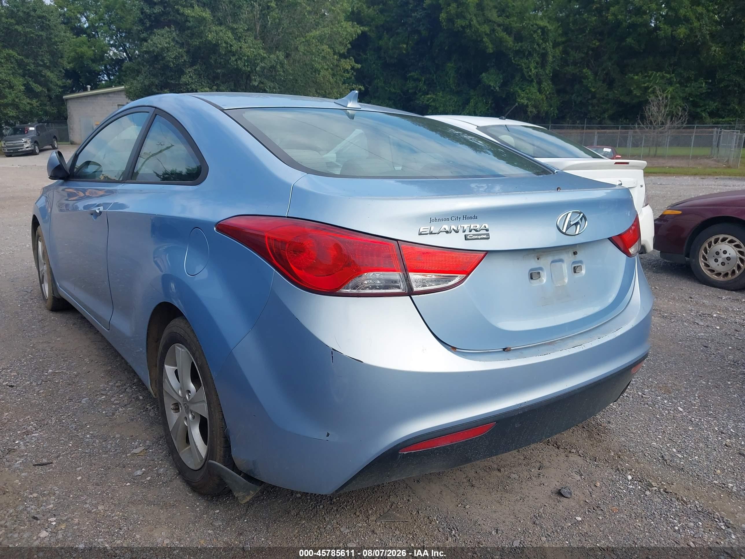 2013 Hyundai Elantra Gs Light Blue vin: KMHDH6AE4DU008331