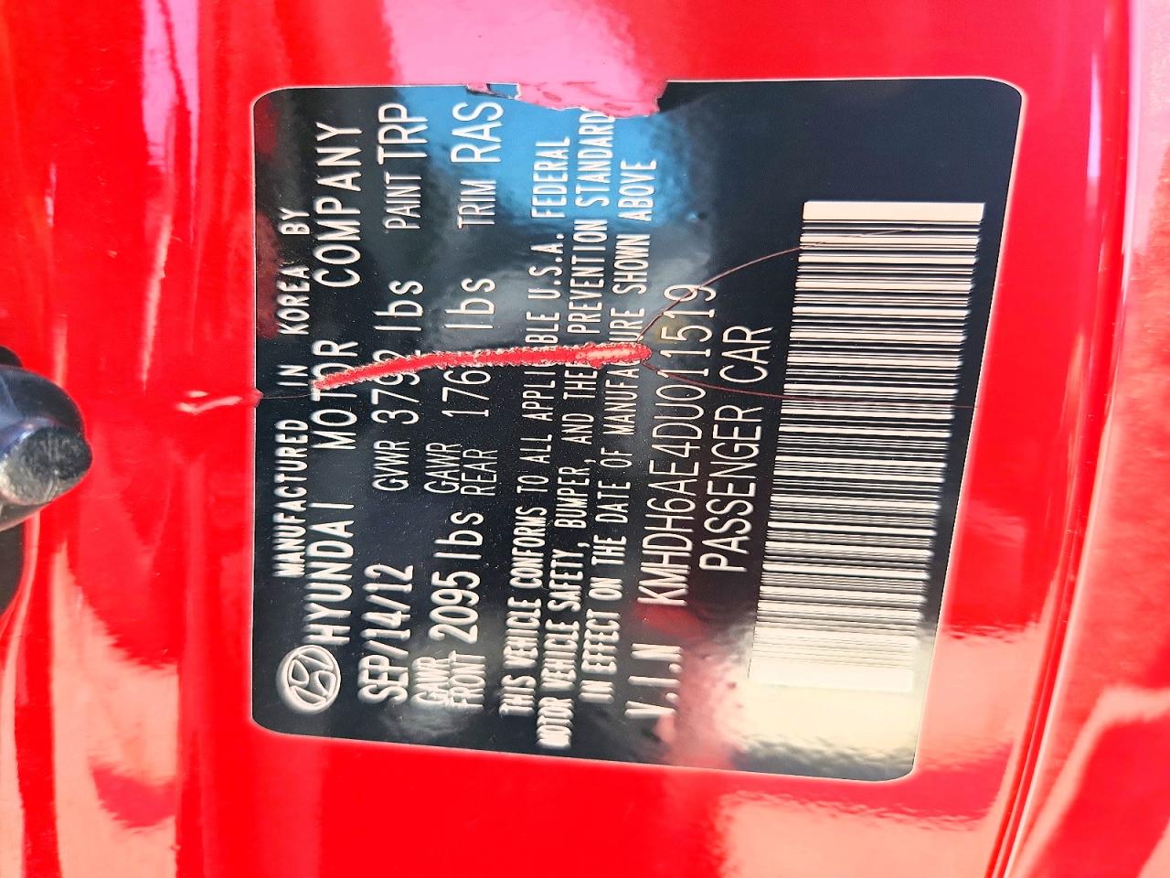 2013 Hyundai Elantra Coupe Gs Red vin: KMHDH6AE4DU011519
