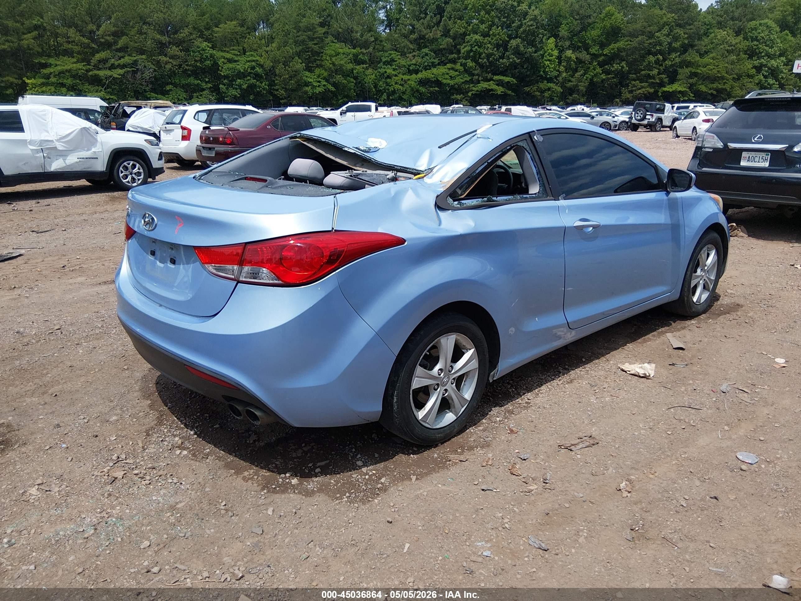 2013 Hyundai Elantra Gs Blue vin: KMHDH6AE4DU016462
