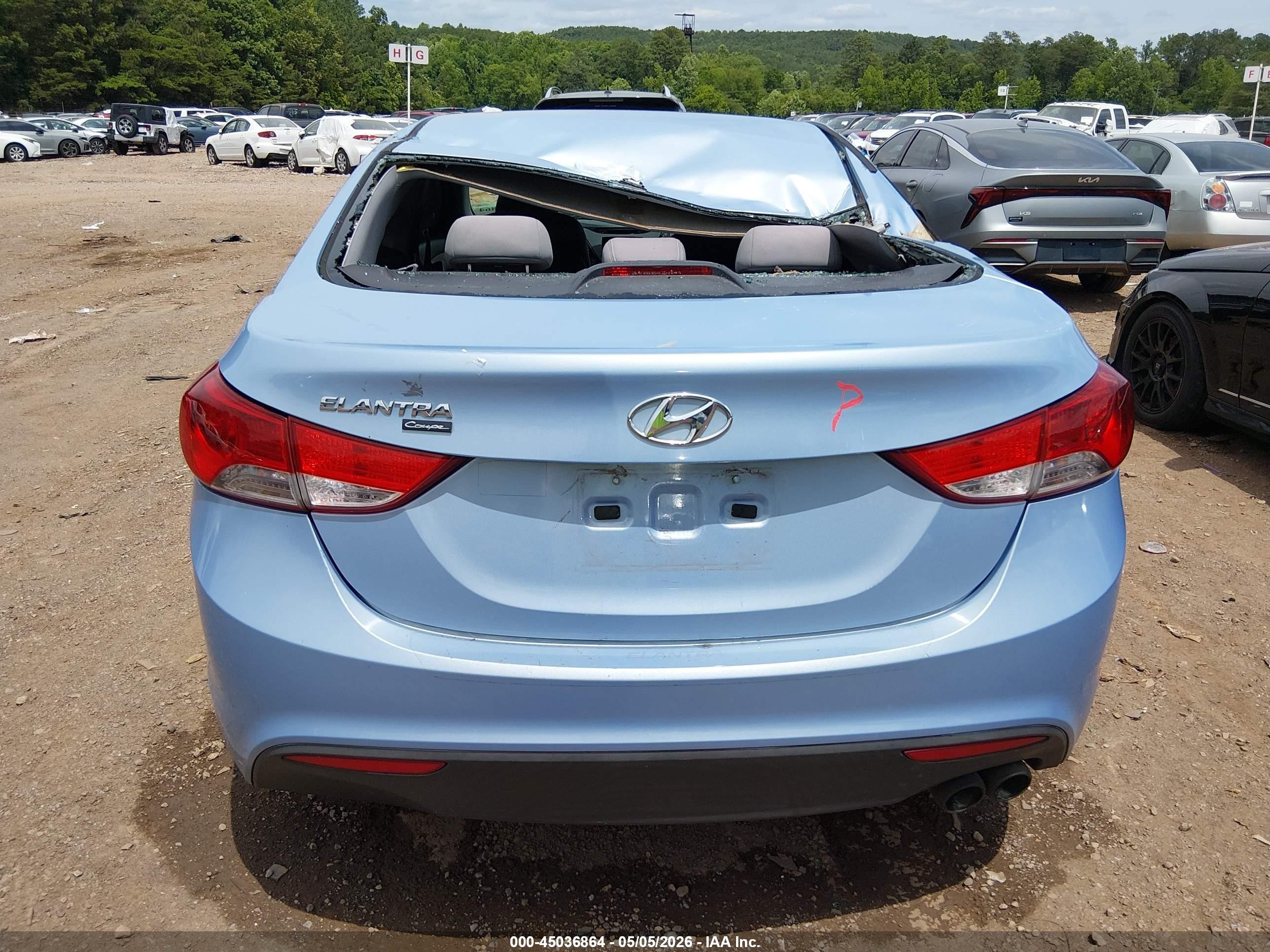 2013 Hyundai Elantra Gs Blue vin: KMHDH6AE4DU016462