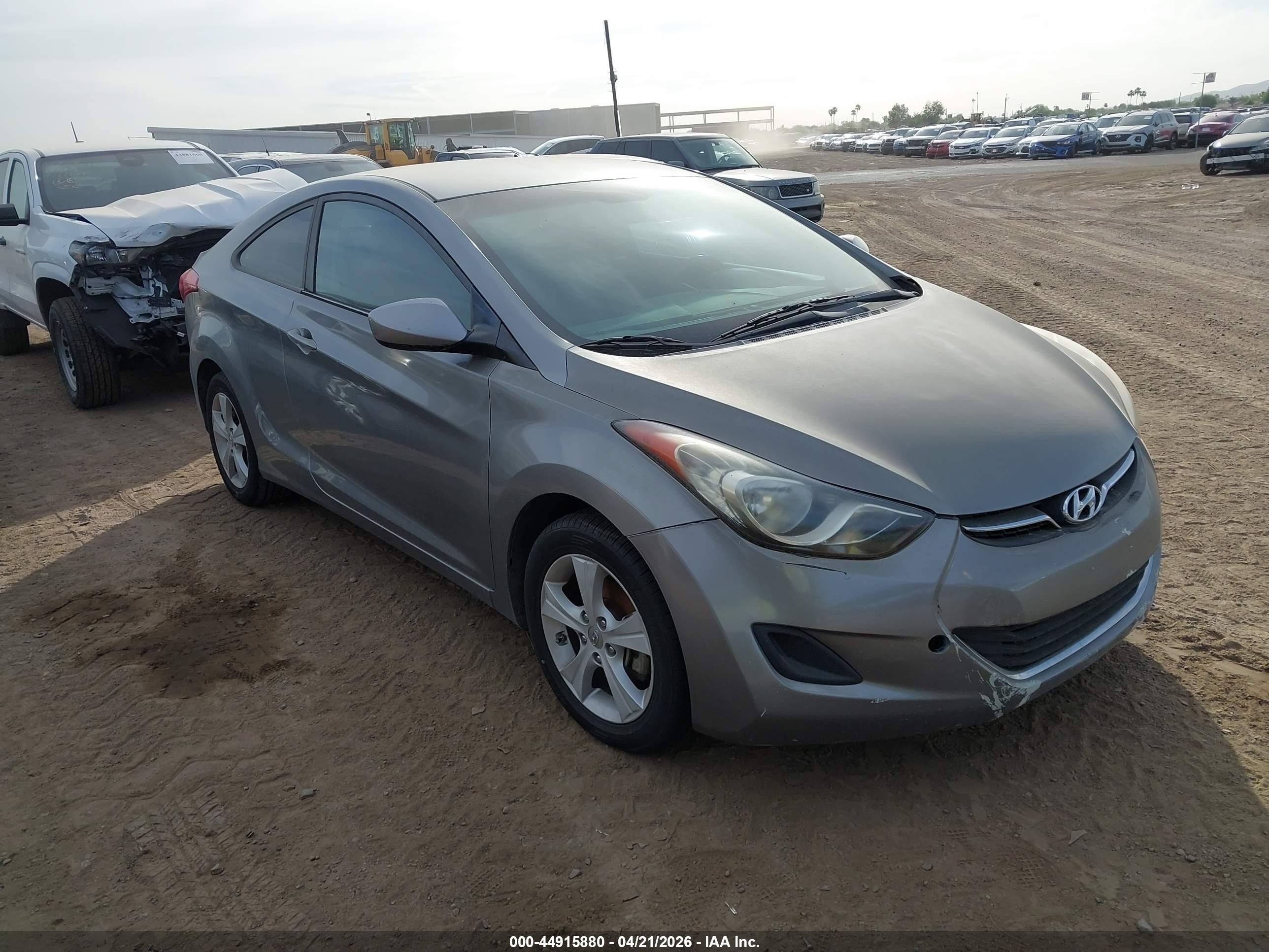 2013 Hyundai Elantra Gs Gray vin: KMHDH6AE5DU015501