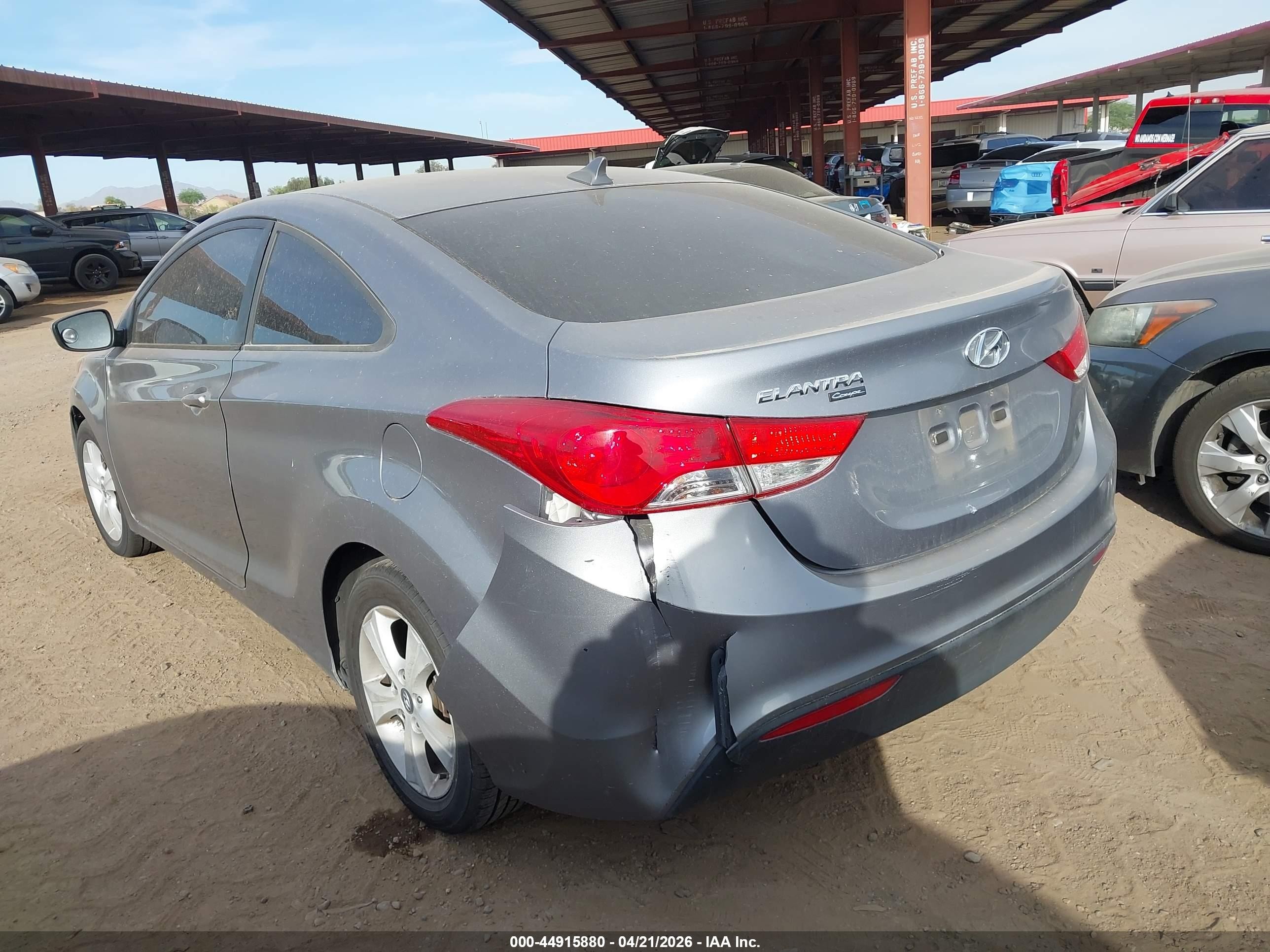 2013 Hyundai Elantra Gs Gray vin: KMHDH6AE5DU015501