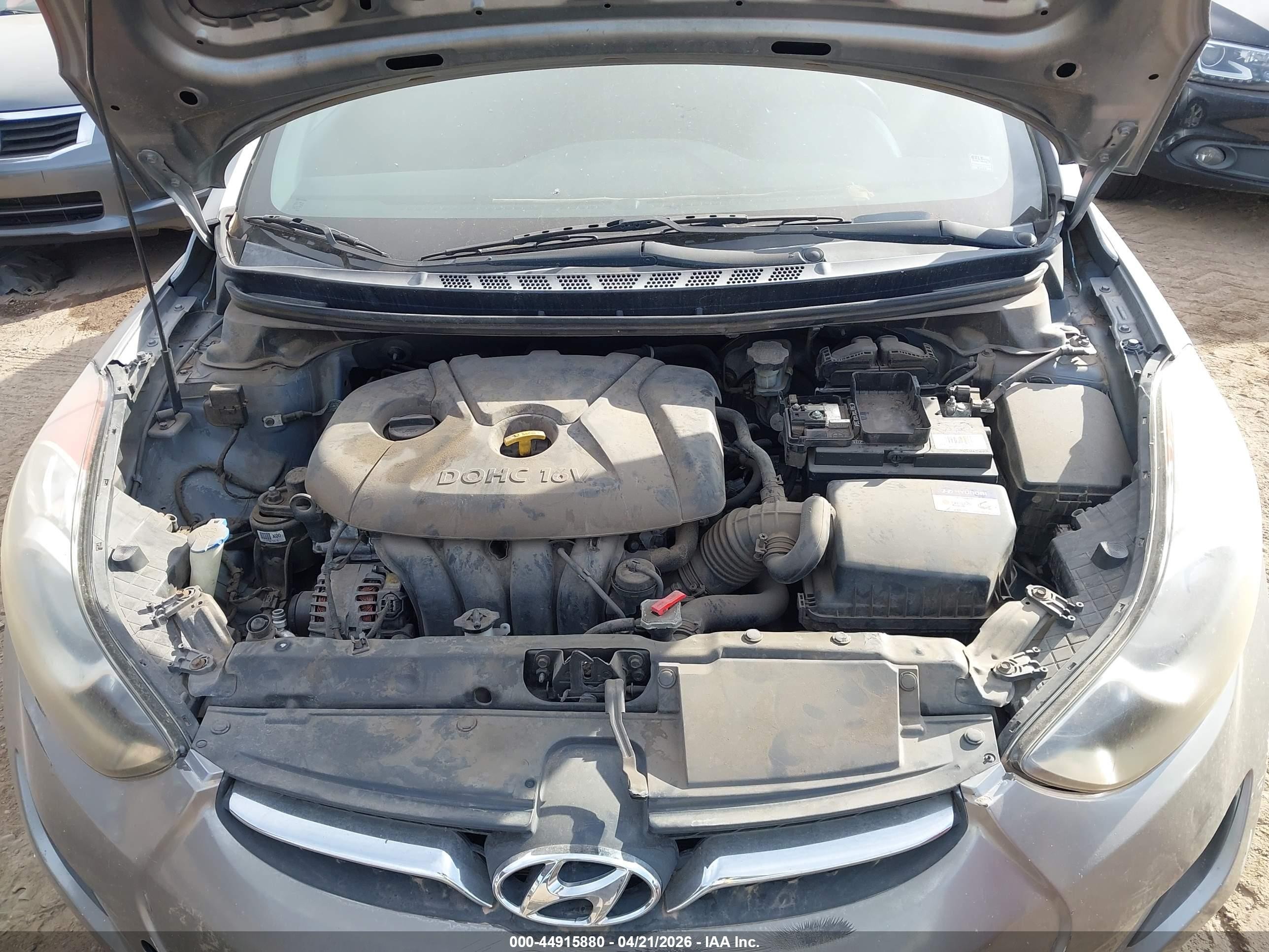 2013 Hyundai Elantra Gs Gray vin: KMHDH6AE5DU015501