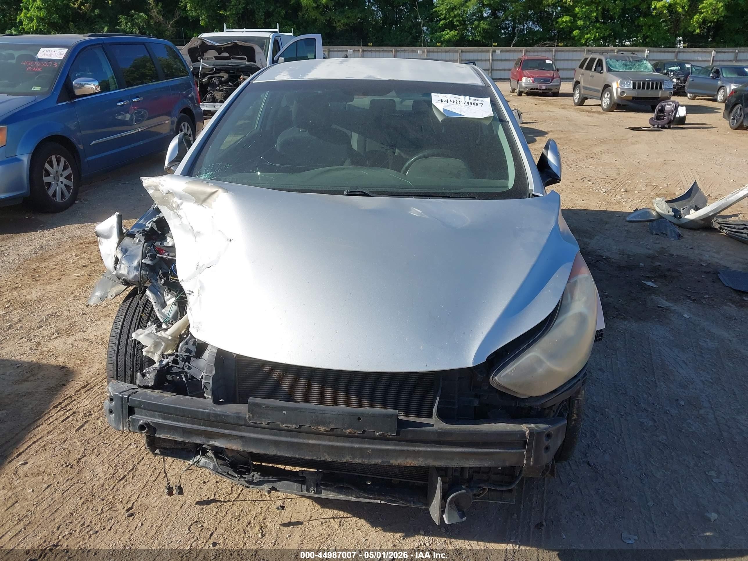 2013 Hyundai Elantra Gs Silver vin: KMHDH6AE6DU000540