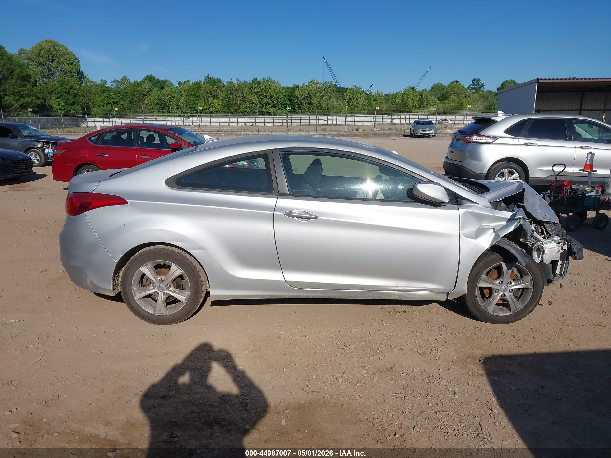 2013 Hyundai Elantra Gs Silver vin: KMHDH6AE6DU000540