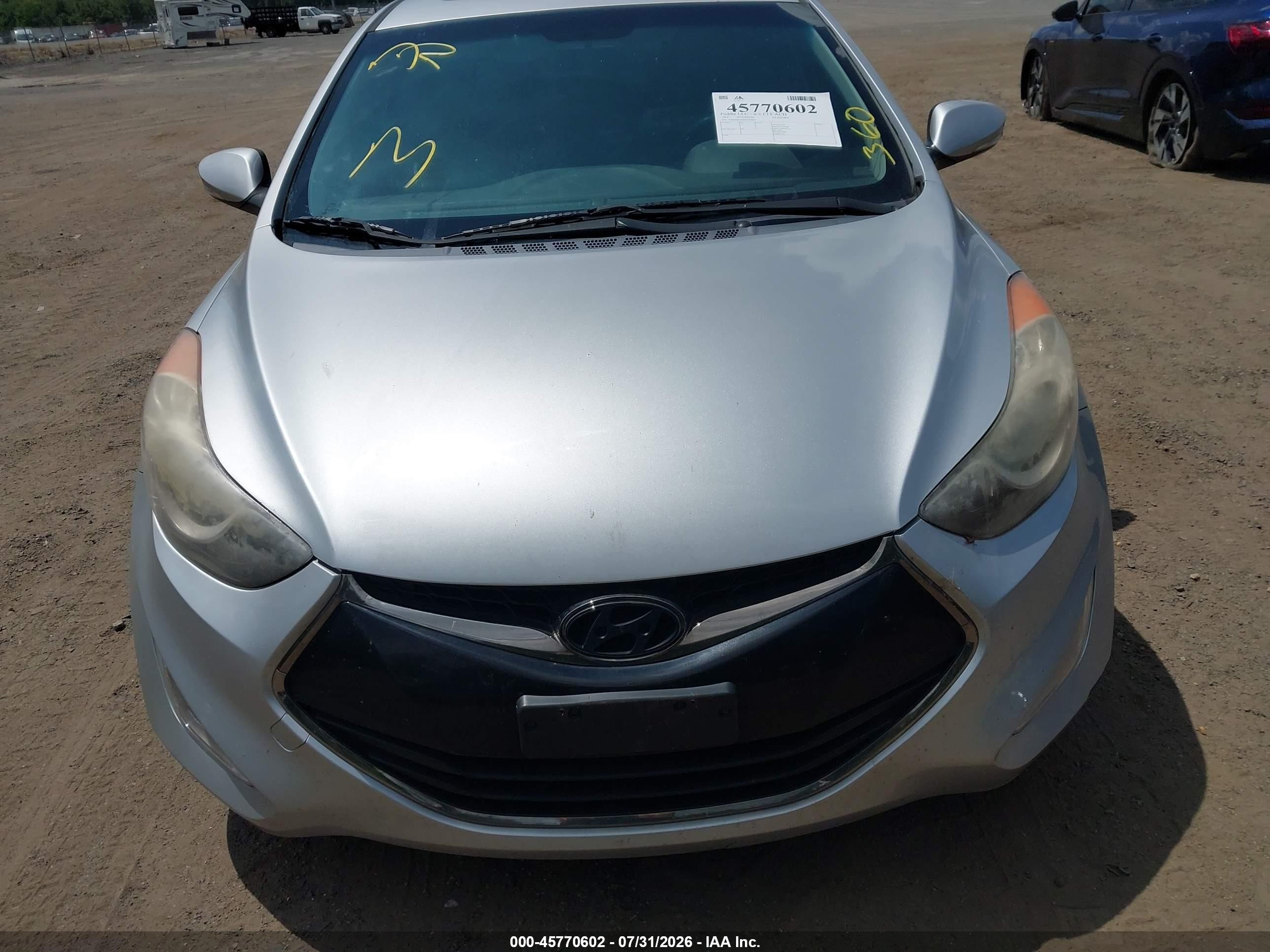2013 Hyundai Elantra Se Silver vin: KMHDH6AE6DU008895