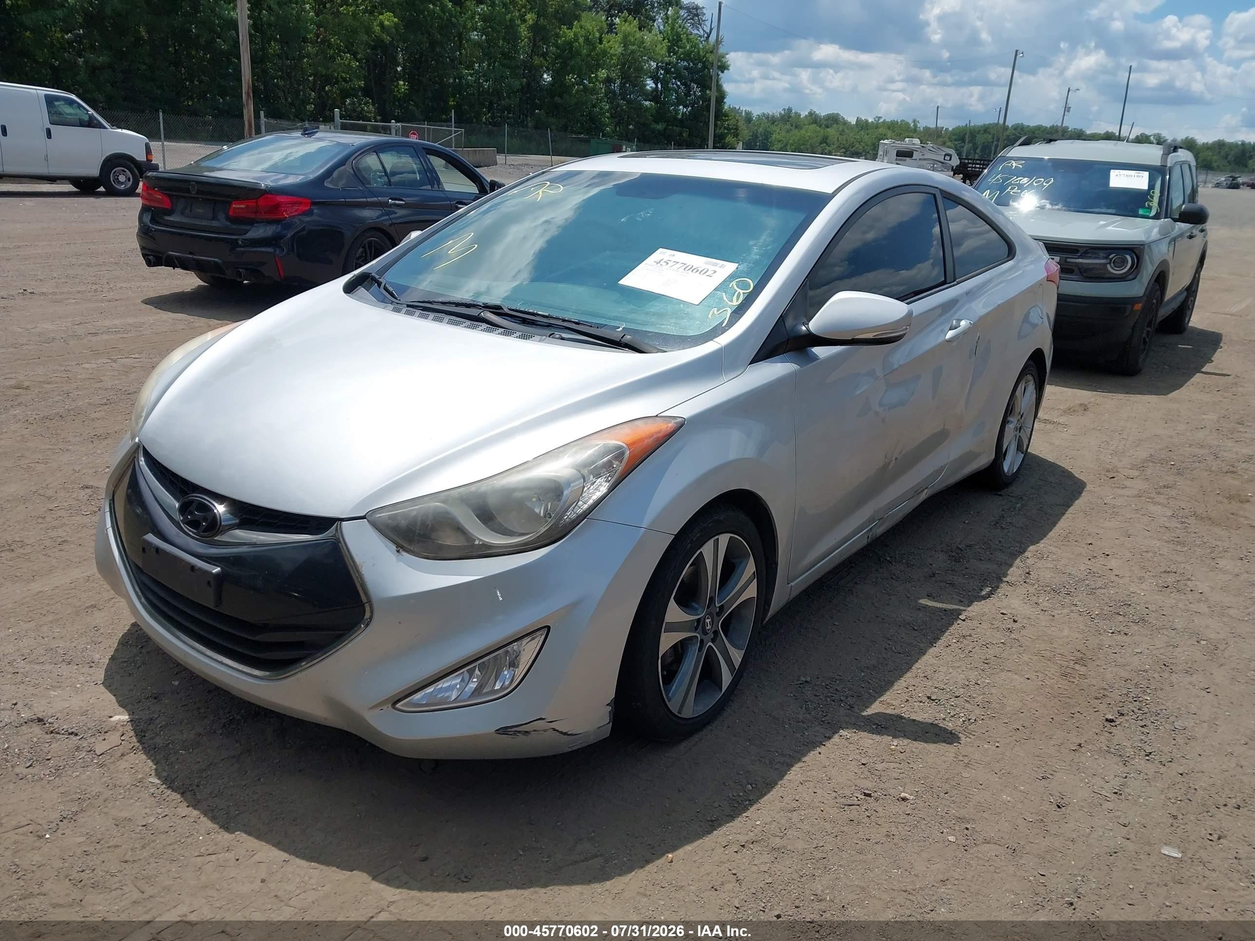 2013 Hyundai Elantra Se Silver vin: KMHDH6AE6DU008895