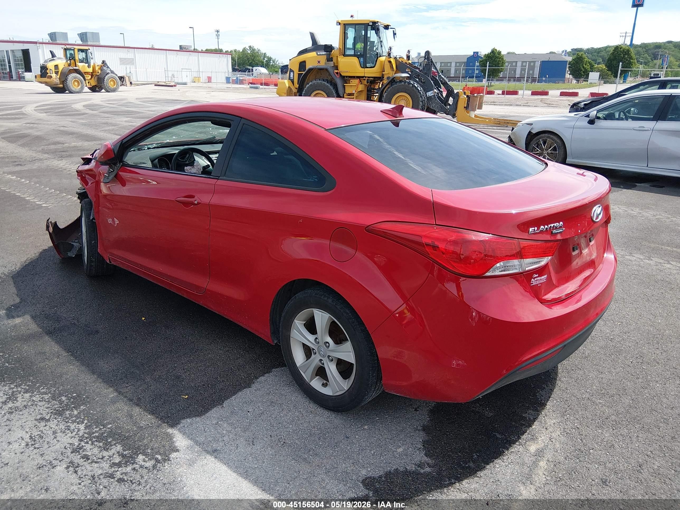 2013 Hyundai Elantra Gs Red vin: KMHDH6AE6DU010971