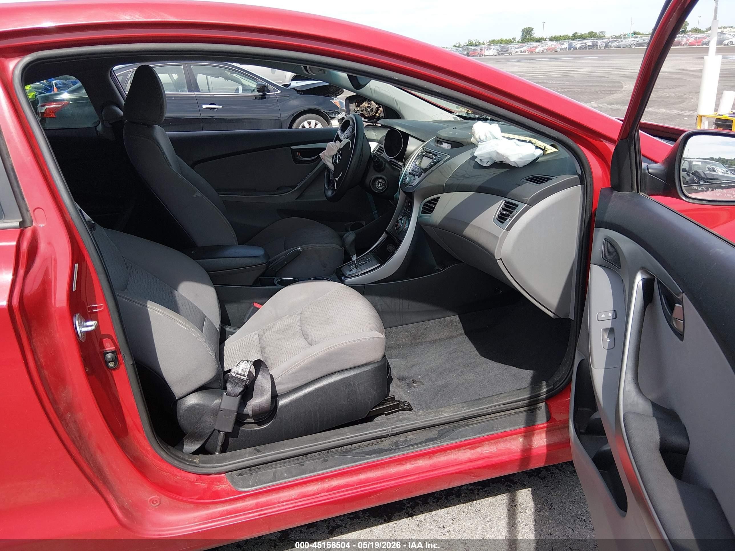 2013 Hyundai Elantra Gs Red vin: KMHDH6AE6DU010971