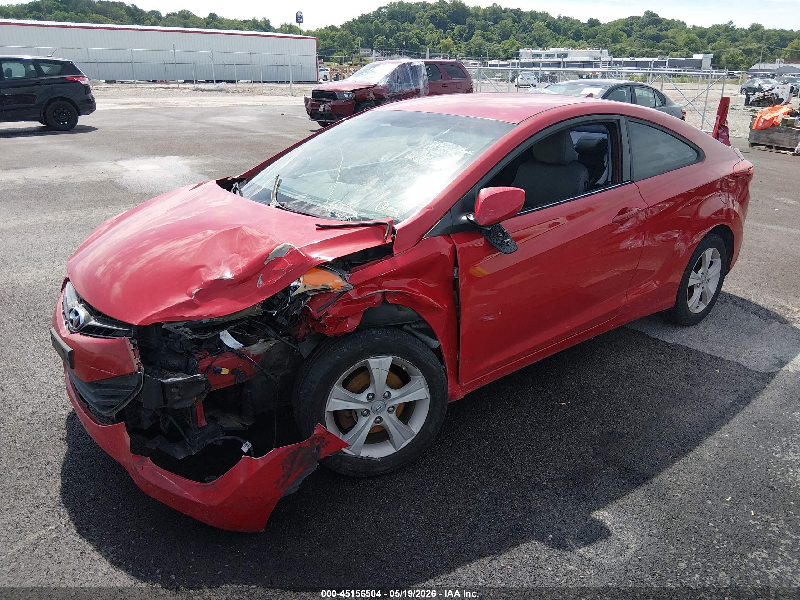2013 Hyundai Elantra Gs Red vin: KMHDH6AE6DU010971
