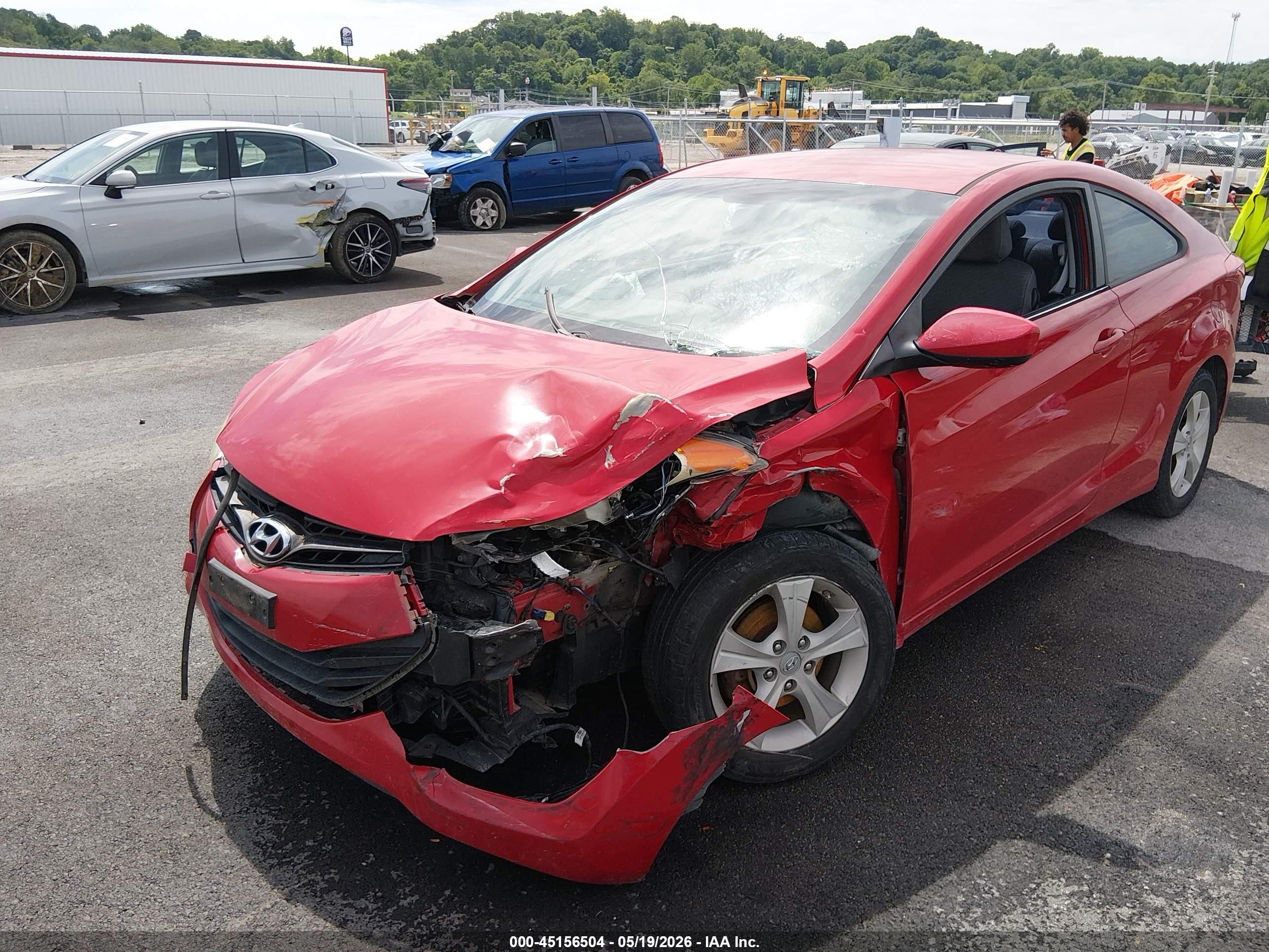 2013 Hyundai Elantra Gs Red vin: KMHDH6AE6DU010971