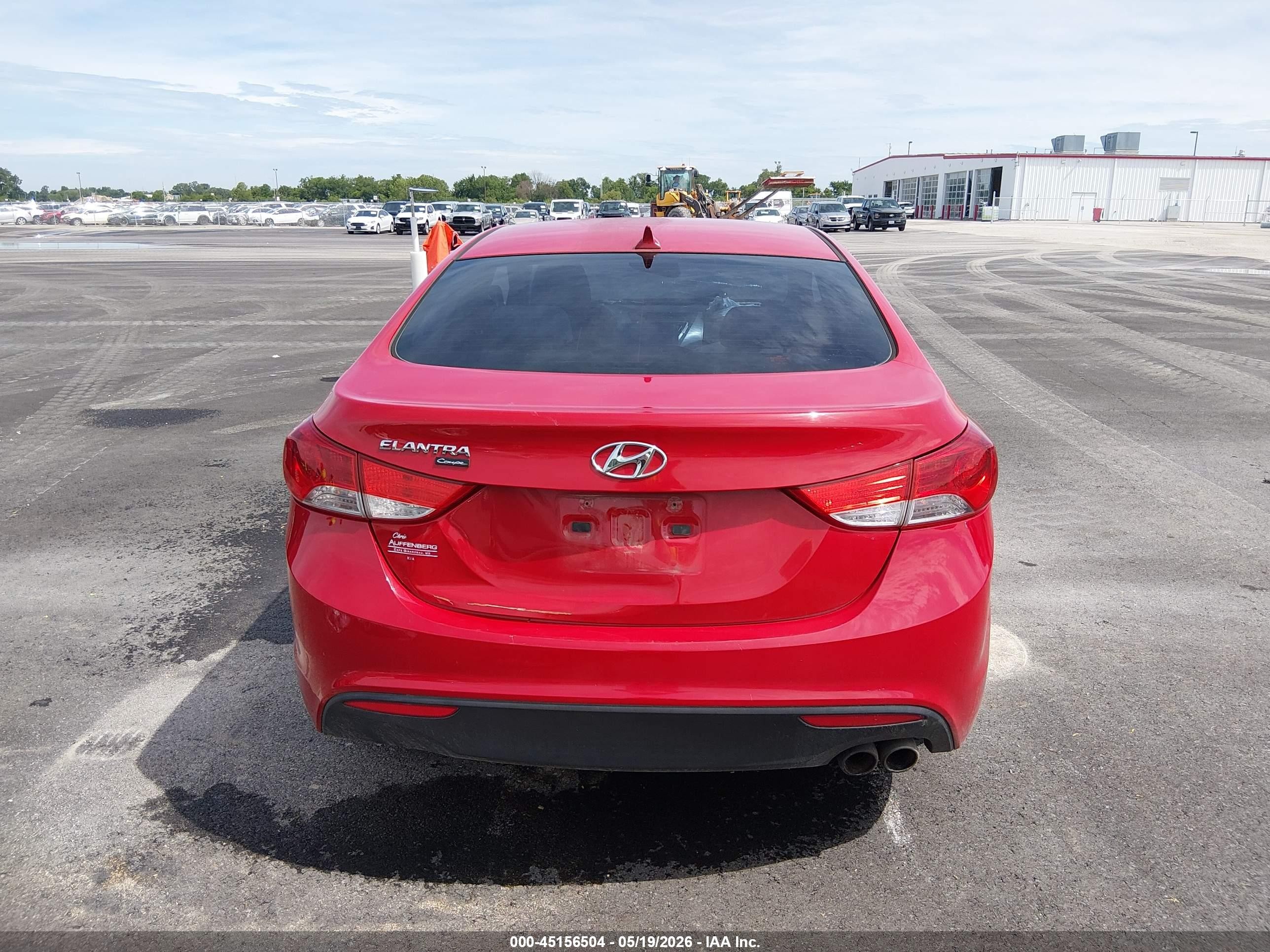 2013 Hyundai Elantra Gs Red vin: KMHDH6AE6DU010971