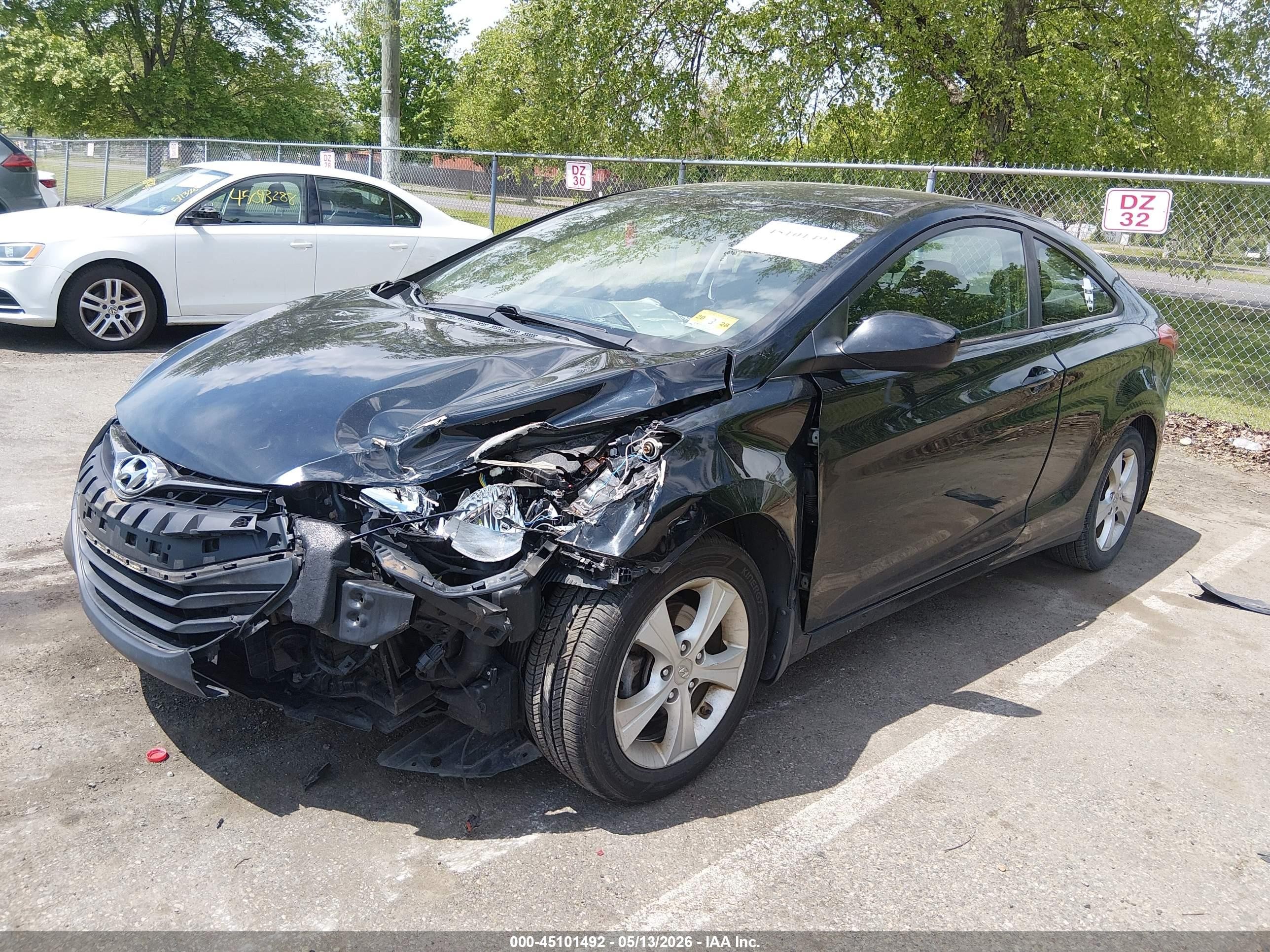 2013 Hyundai Elantra Gs Black vin: KMHDH6AE6DU013255