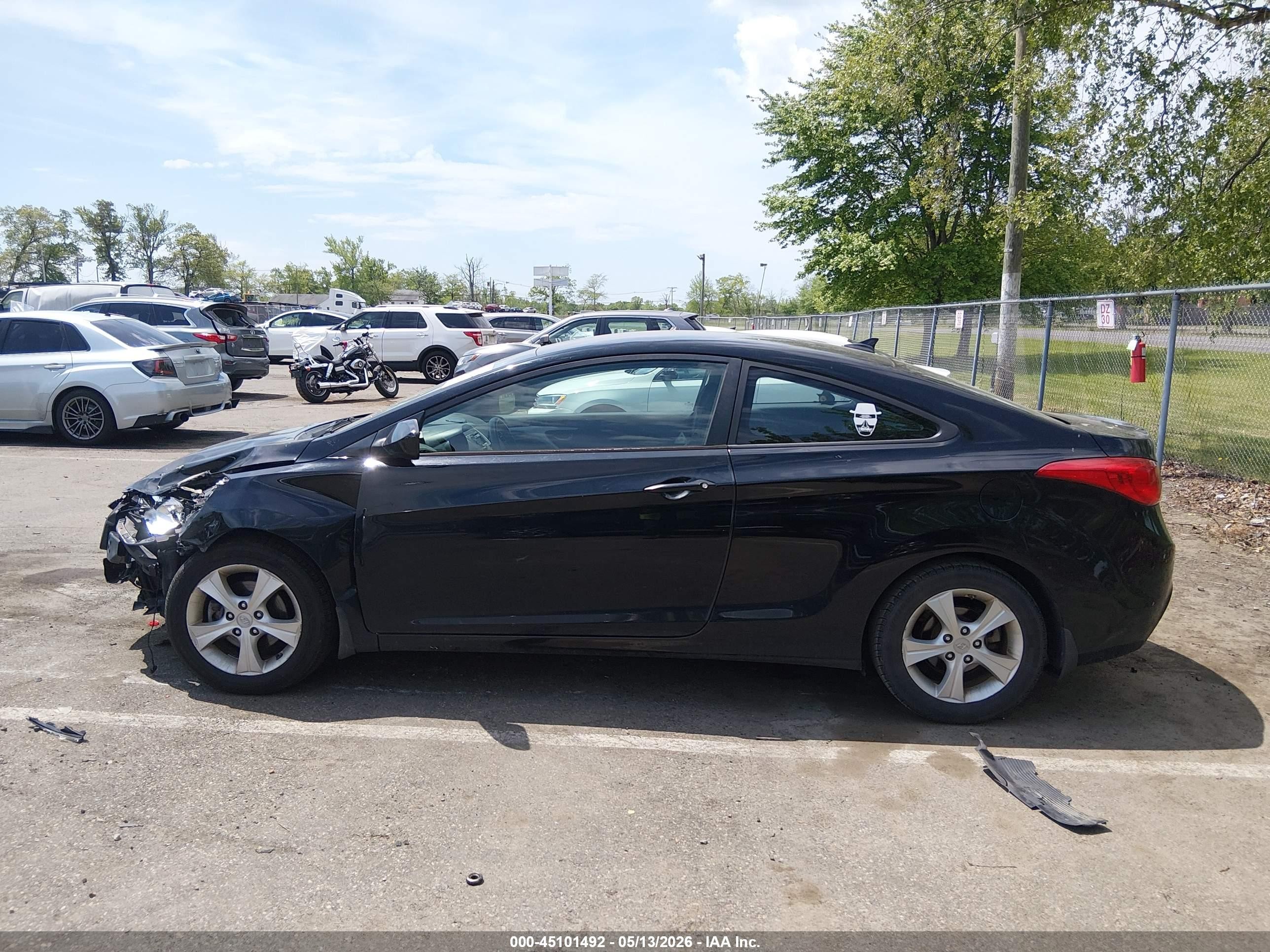 2013 Hyundai Elantra Gs Black vin: KMHDH6AE6DU013255