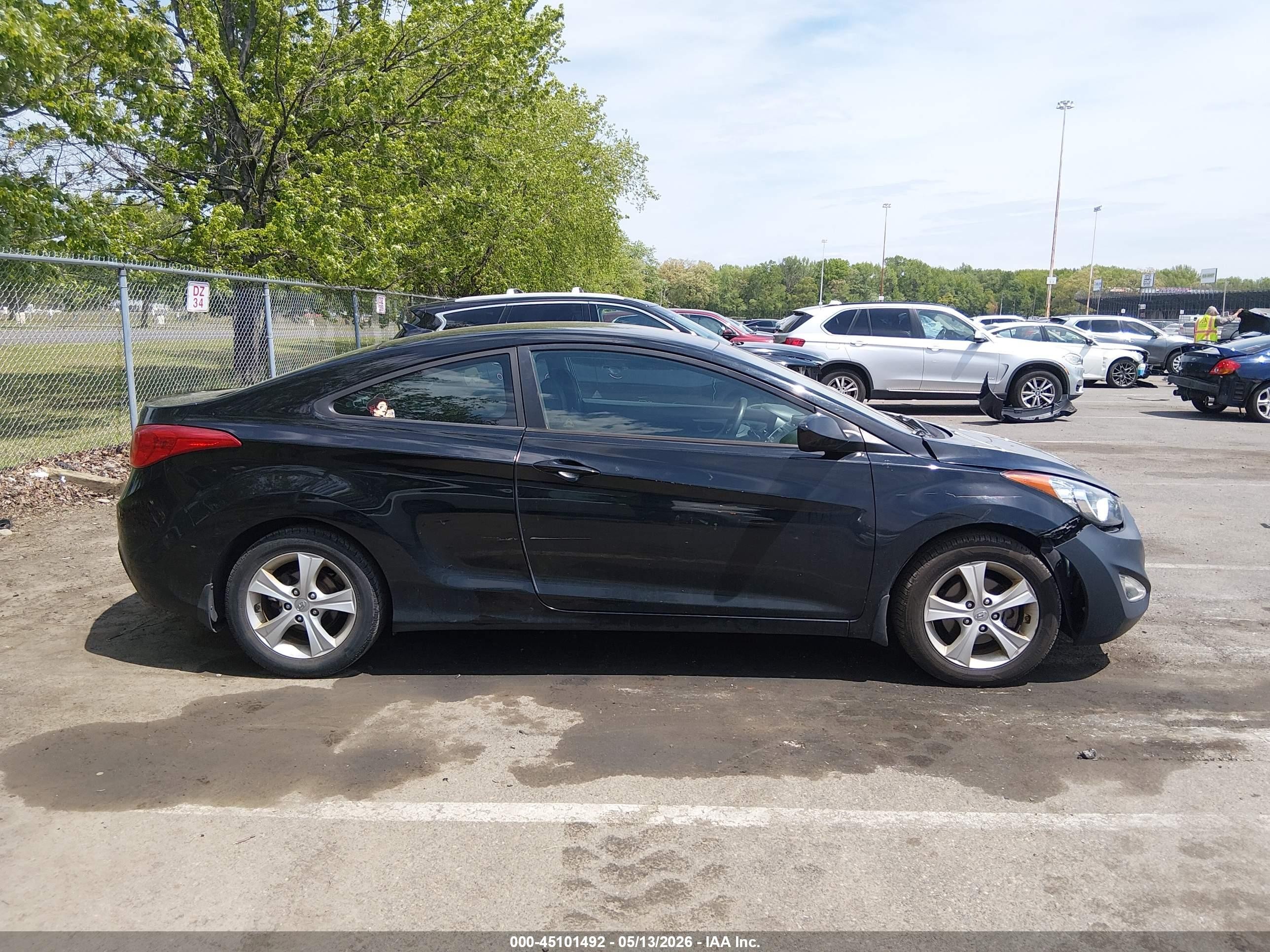 2013 Hyundai Elantra Gs Black vin: KMHDH6AE6DU013255
