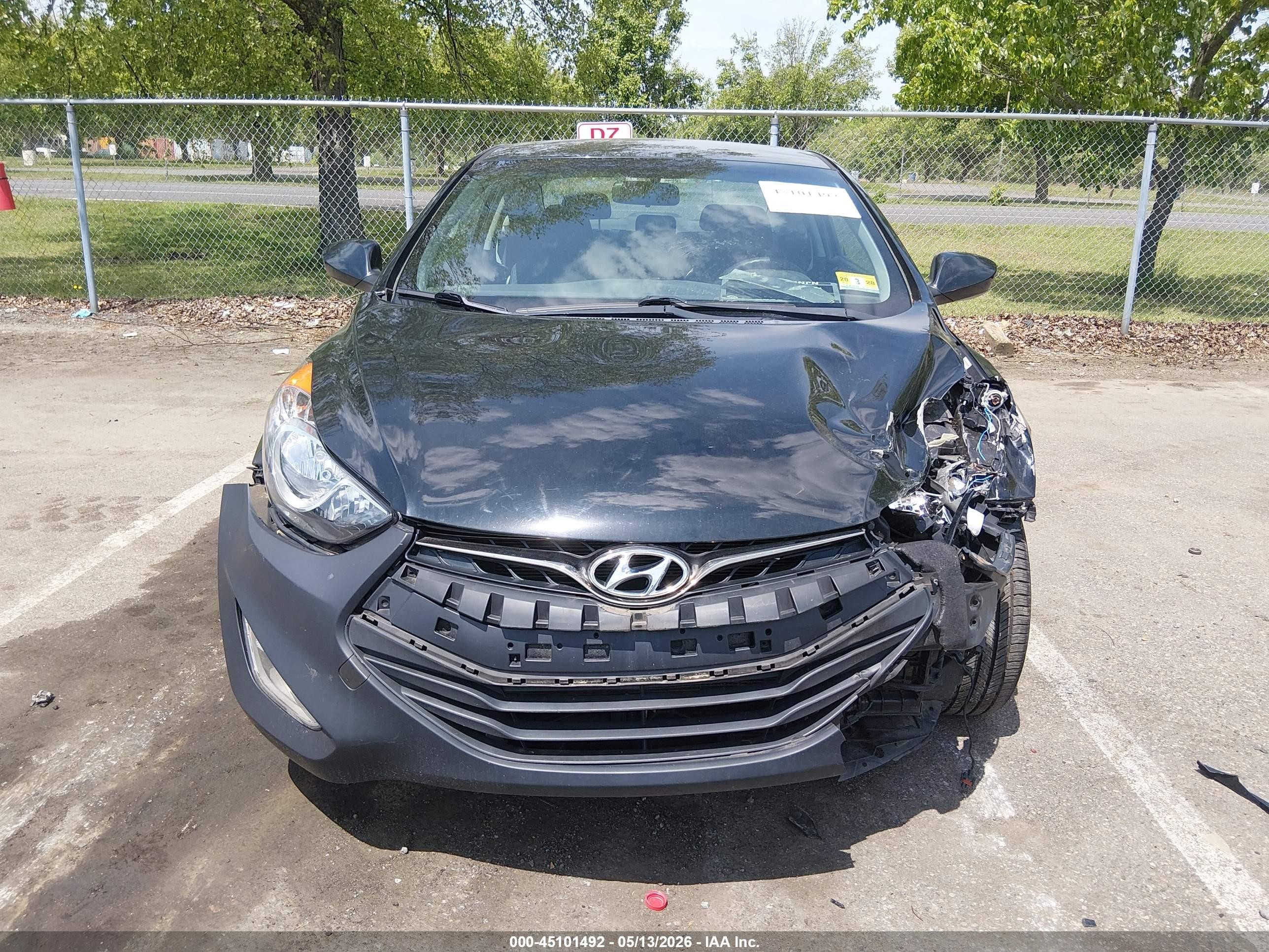 2013 Hyundai Elantra Gs Black vin: KMHDH6AE6DU013255