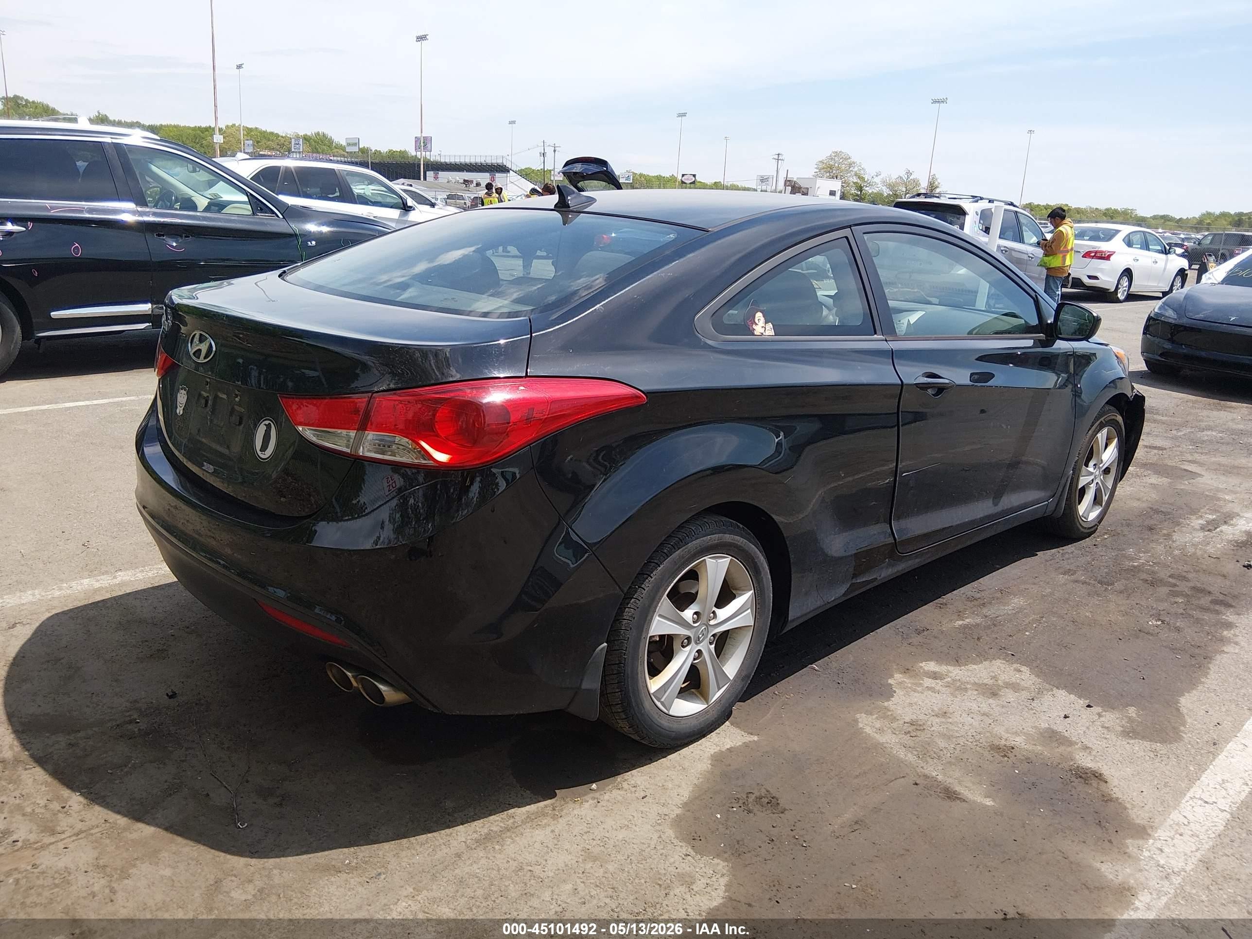 2013 Hyundai Elantra Gs Black vin: KMHDH6AE6DU013255