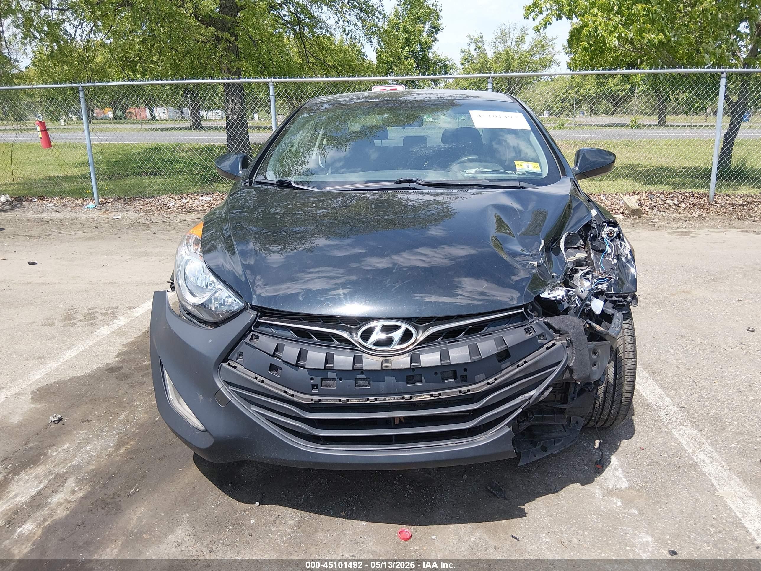 2013 Hyundai Elantra Gs Black vin: KMHDH6AE6DU013255
