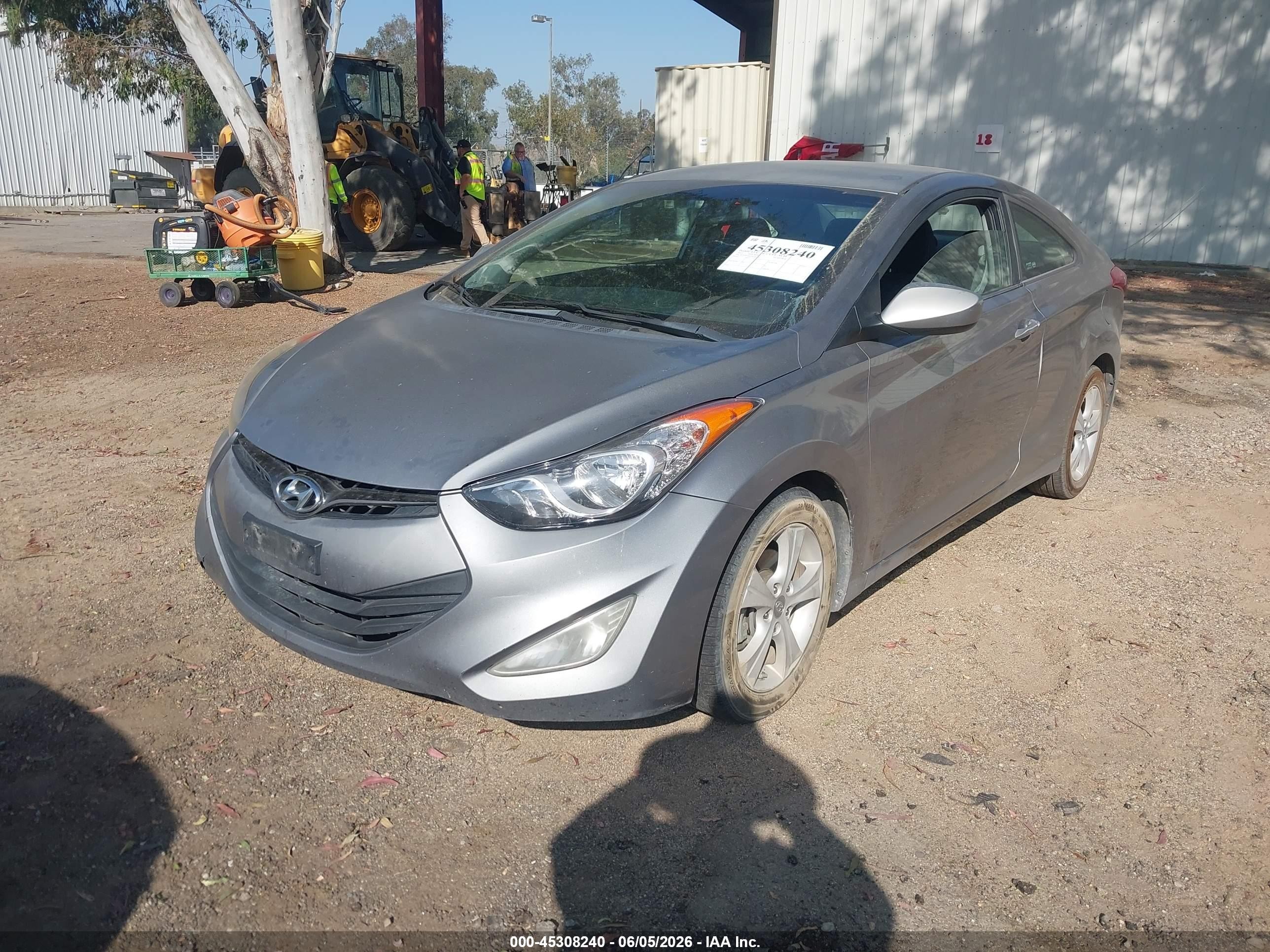 2013 Hyundai Elantra Gs Silver vin: KMHDH6AE7DU000286