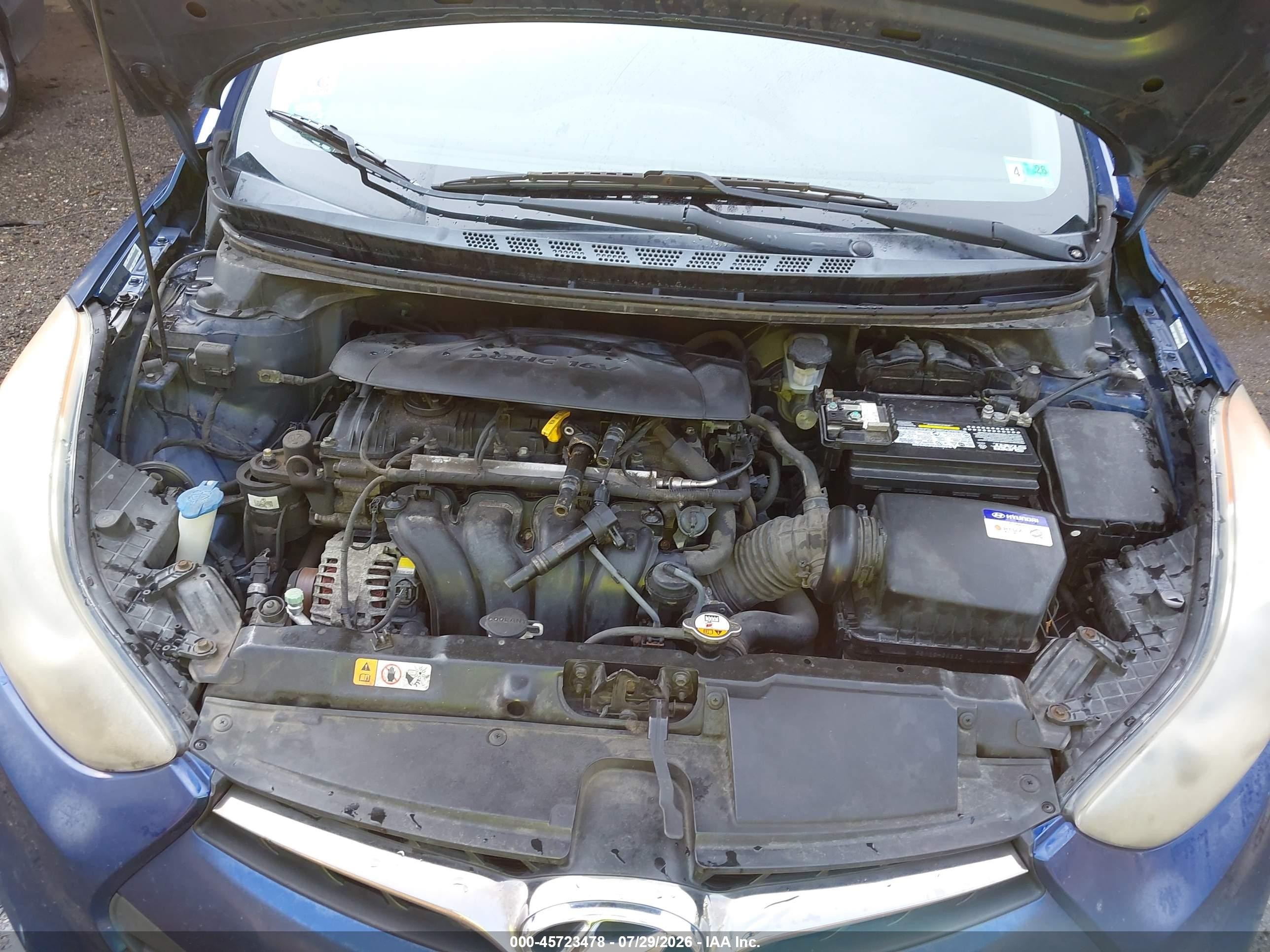 2013 Hyundai Elantra Gs Blue vin: KMHDH6AE7DU007139