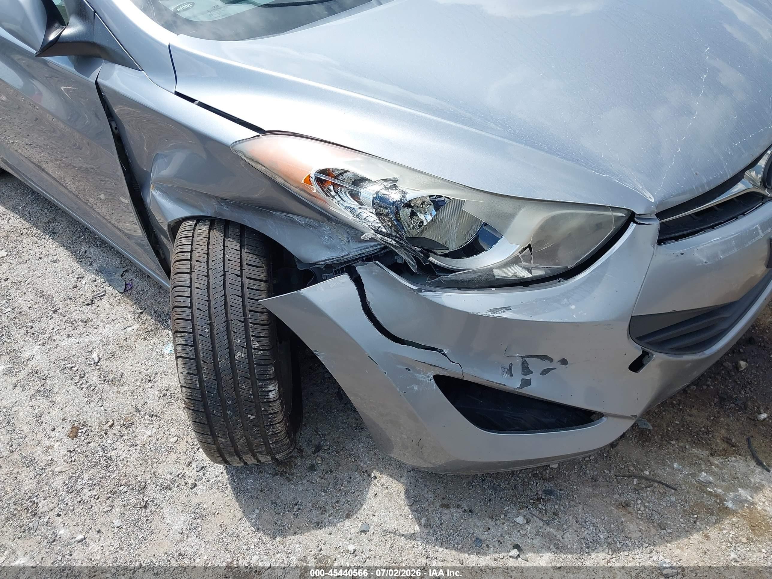 2013 Hyundai Elantra Gs Silver vin: KMHDH6AE7DU009392