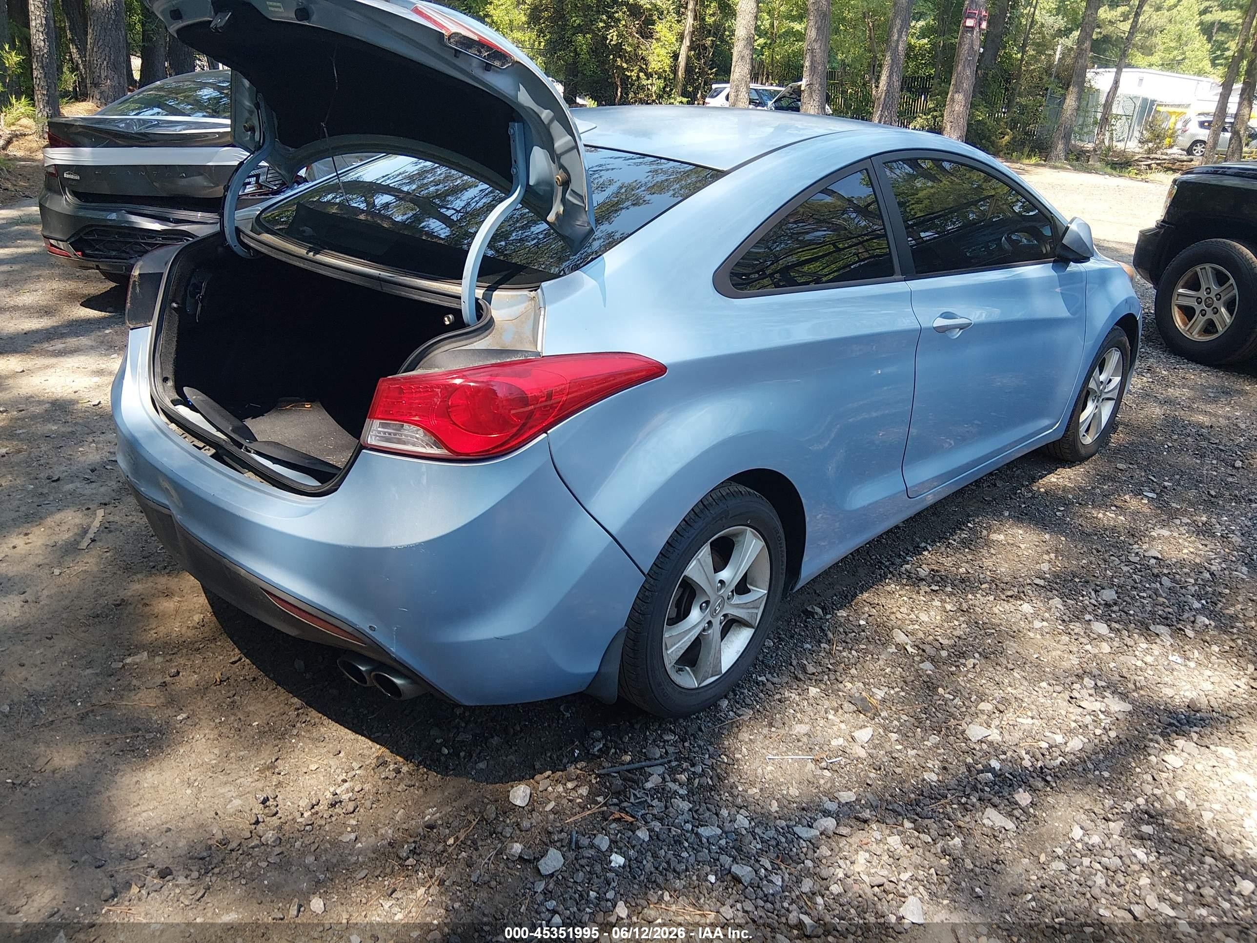 2013 Hyundai Elantra Gs Blue vin: KMHDH6AE7DU014219