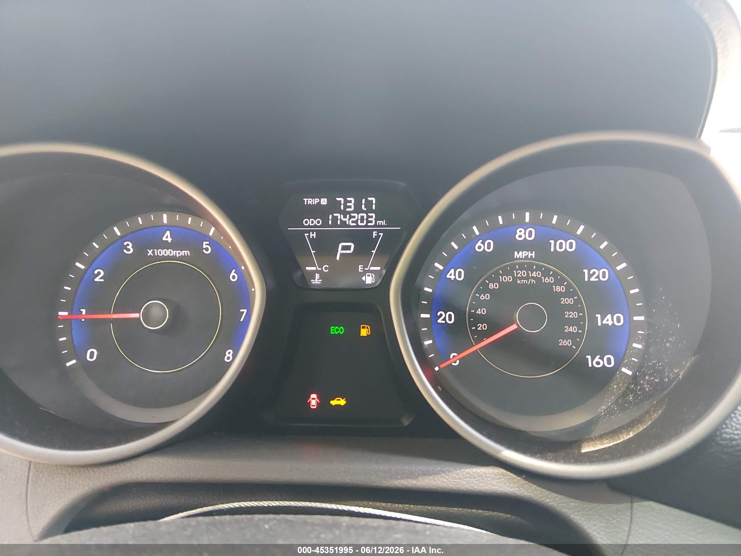 2013 Hyundai Elantra Gs Blue vin: KMHDH6AE7DU014219