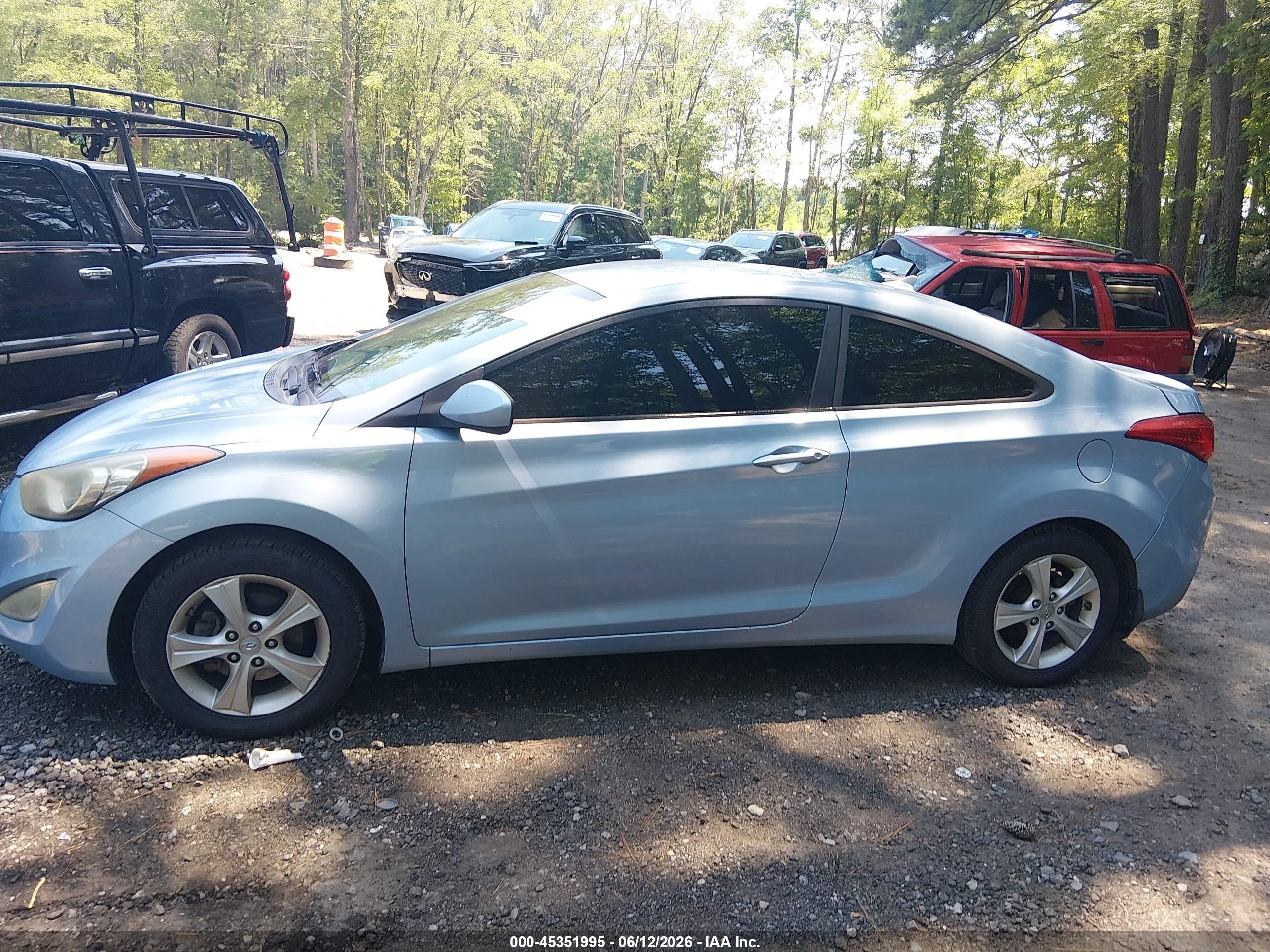 2013 Hyundai Elantra Gs Blue vin: KMHDH6AE7DU014219