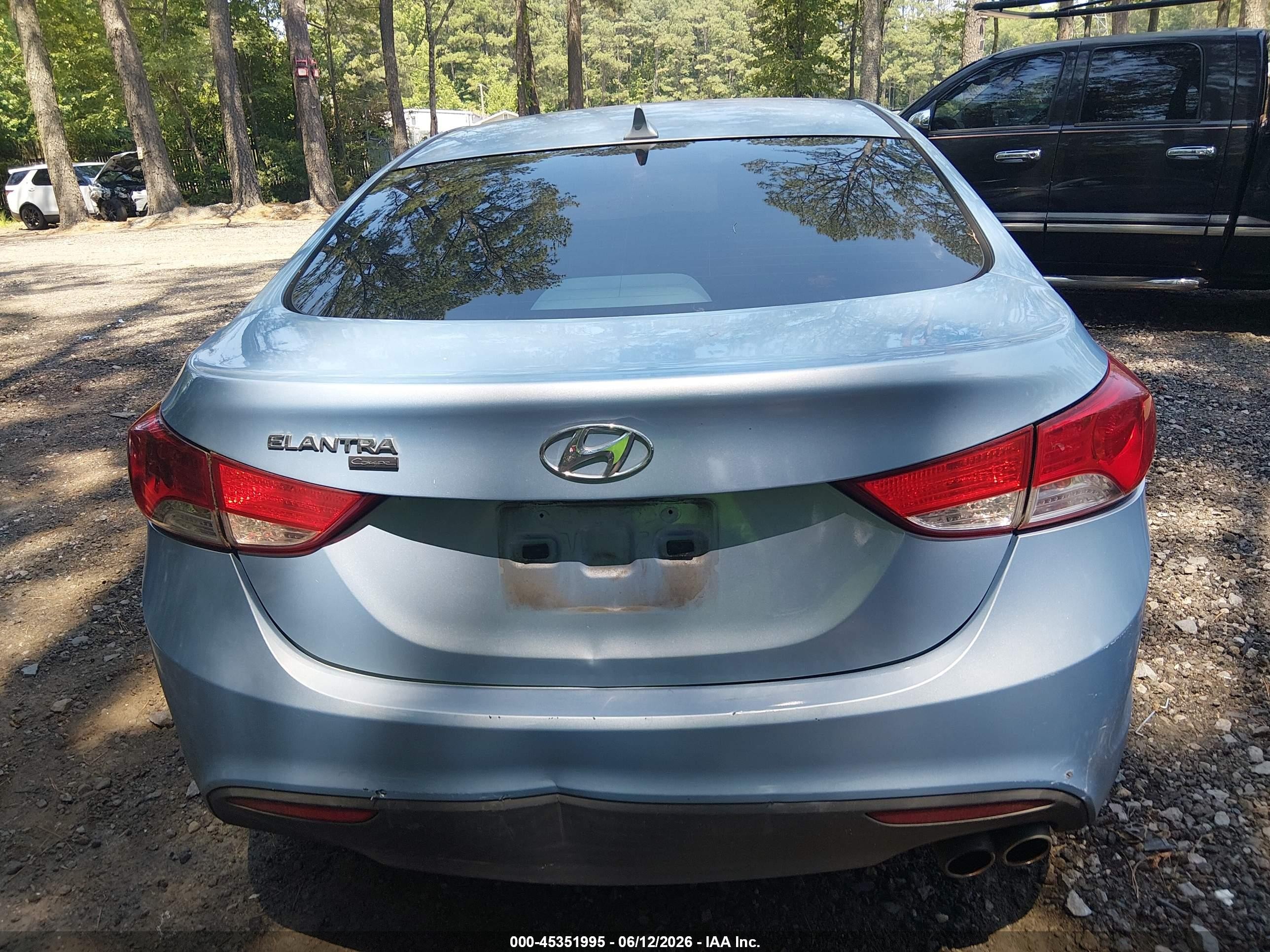 2013 Hyundai Elantra Gs Blue vin: KMHDH6AE7DU014219